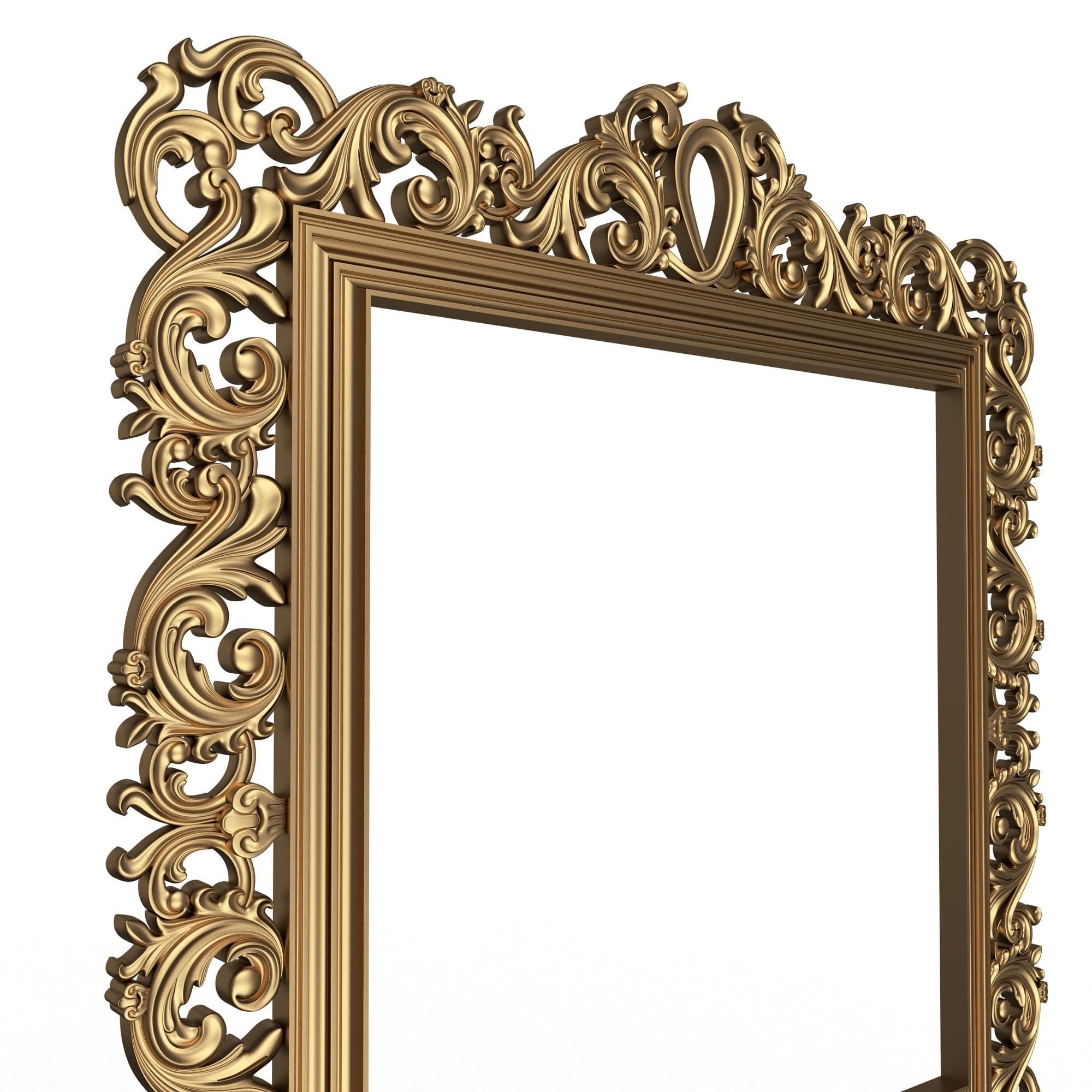 Classic Frame and Mirror Collection 05 Low-poly 3D model_23