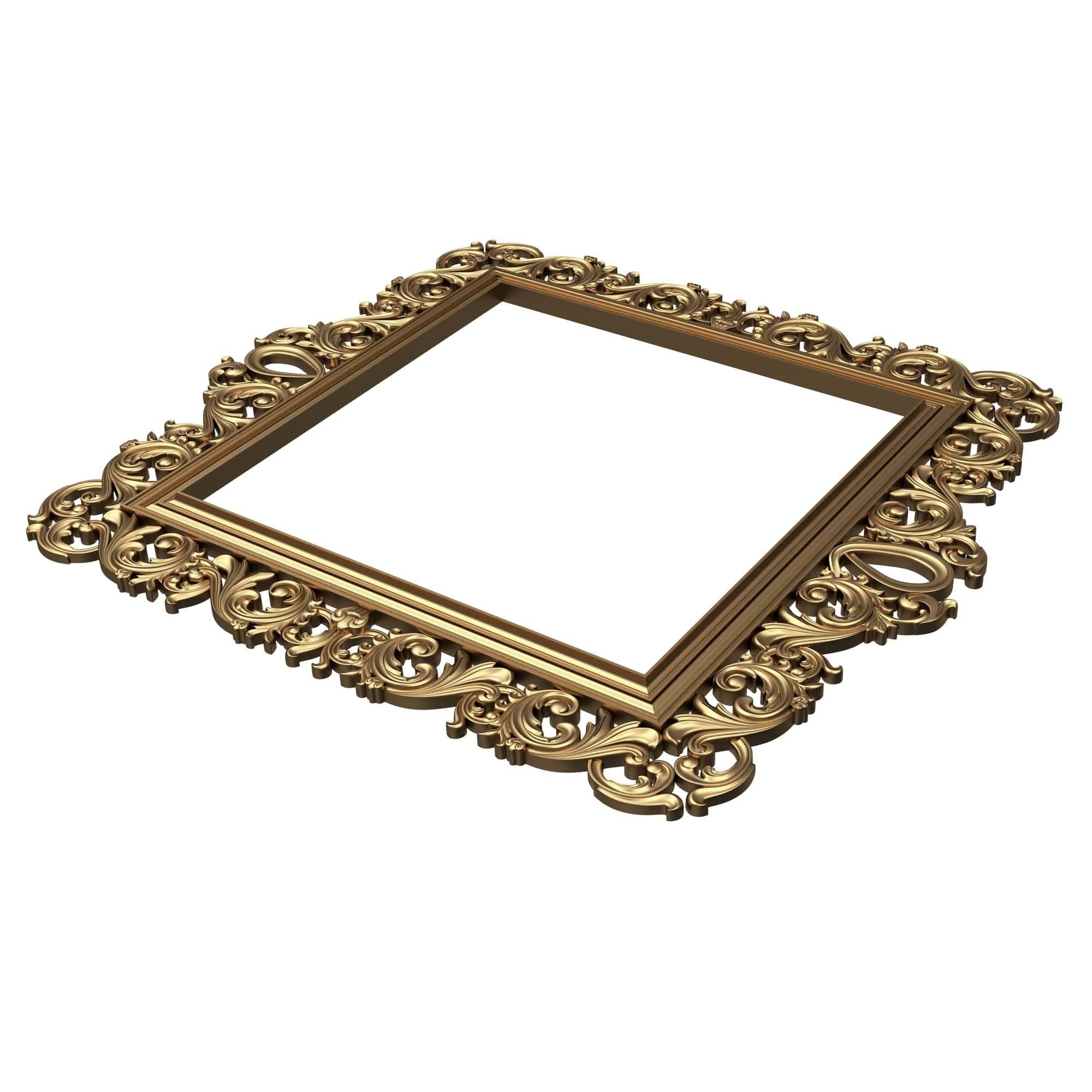 Classic Frame and Mirror Collection 05 Low-poly 3D model_29