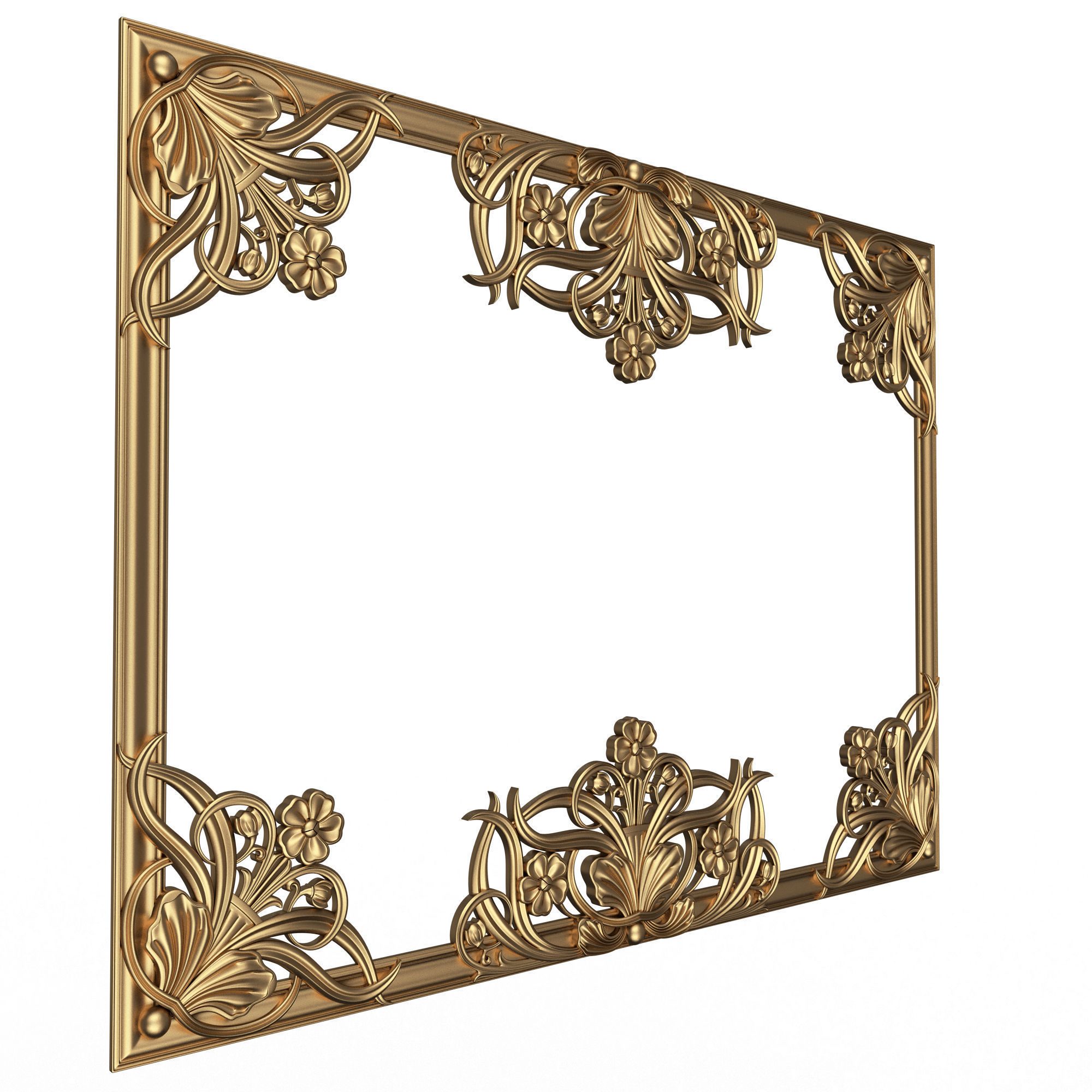 Classic Frame and Mirror Collection 05 Low-poly 3D model_12