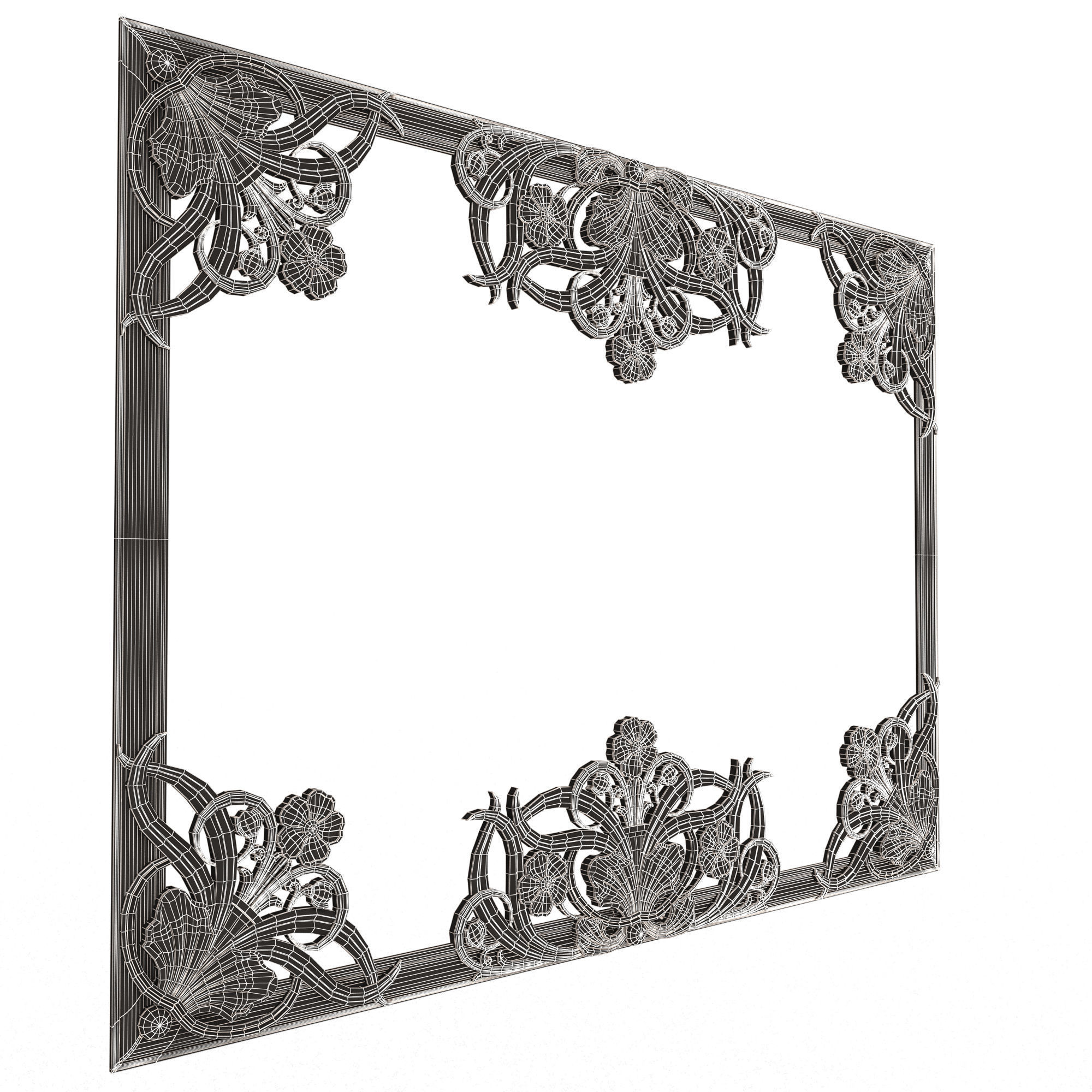 Classic Frame and Mirror Collection 05 Low-poly 3D model_70