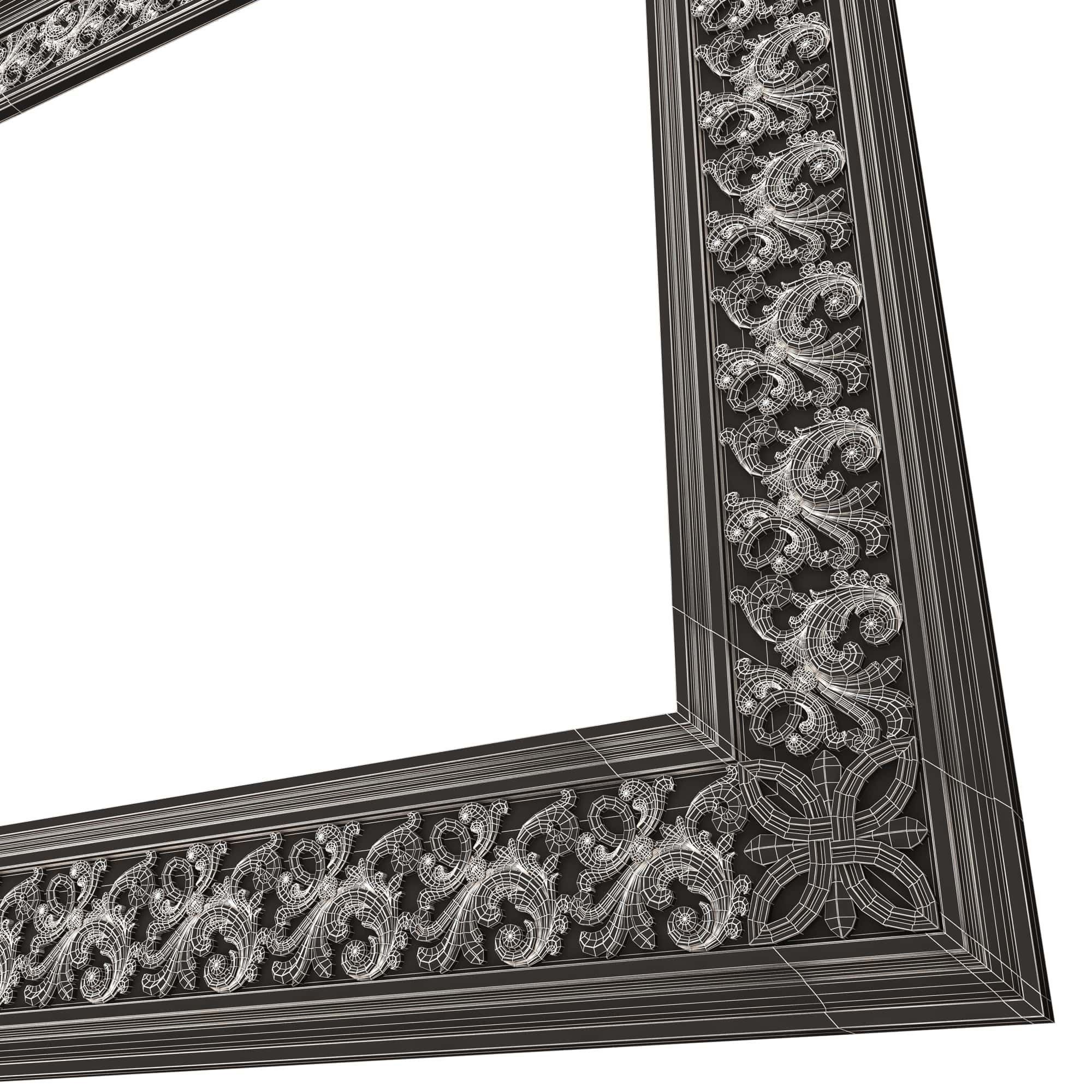 Classic Frame and Mirror Collection 05 Low-poly 3D model_93