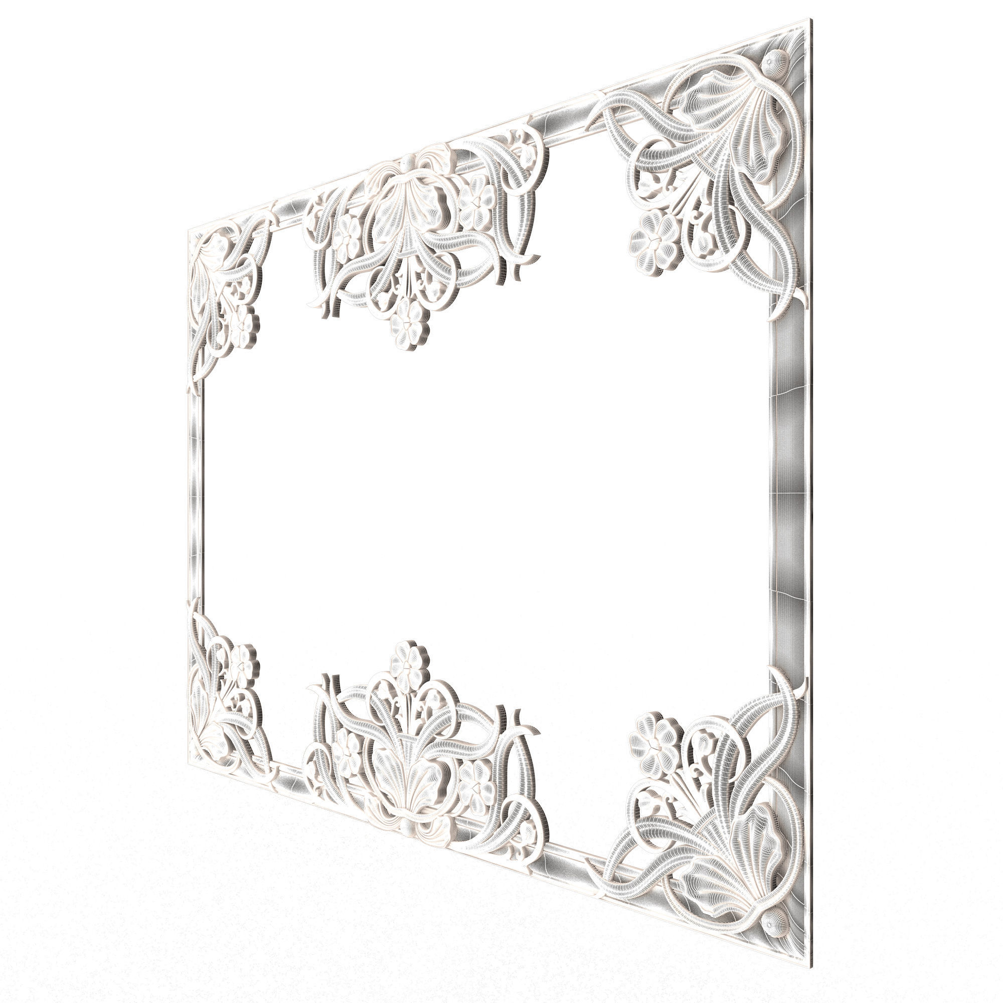 Classic Frame and Mirror Collection 05 Low-poly 3D model_53