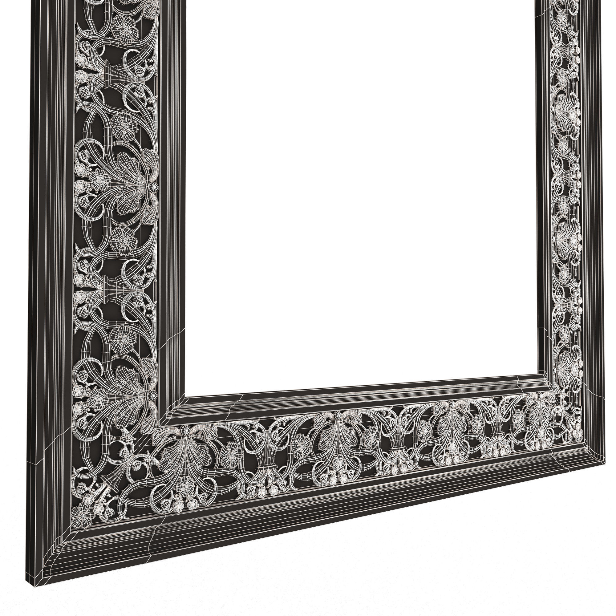 Classic Frame and Mirror Collection 05 Low-poly 3D model_96