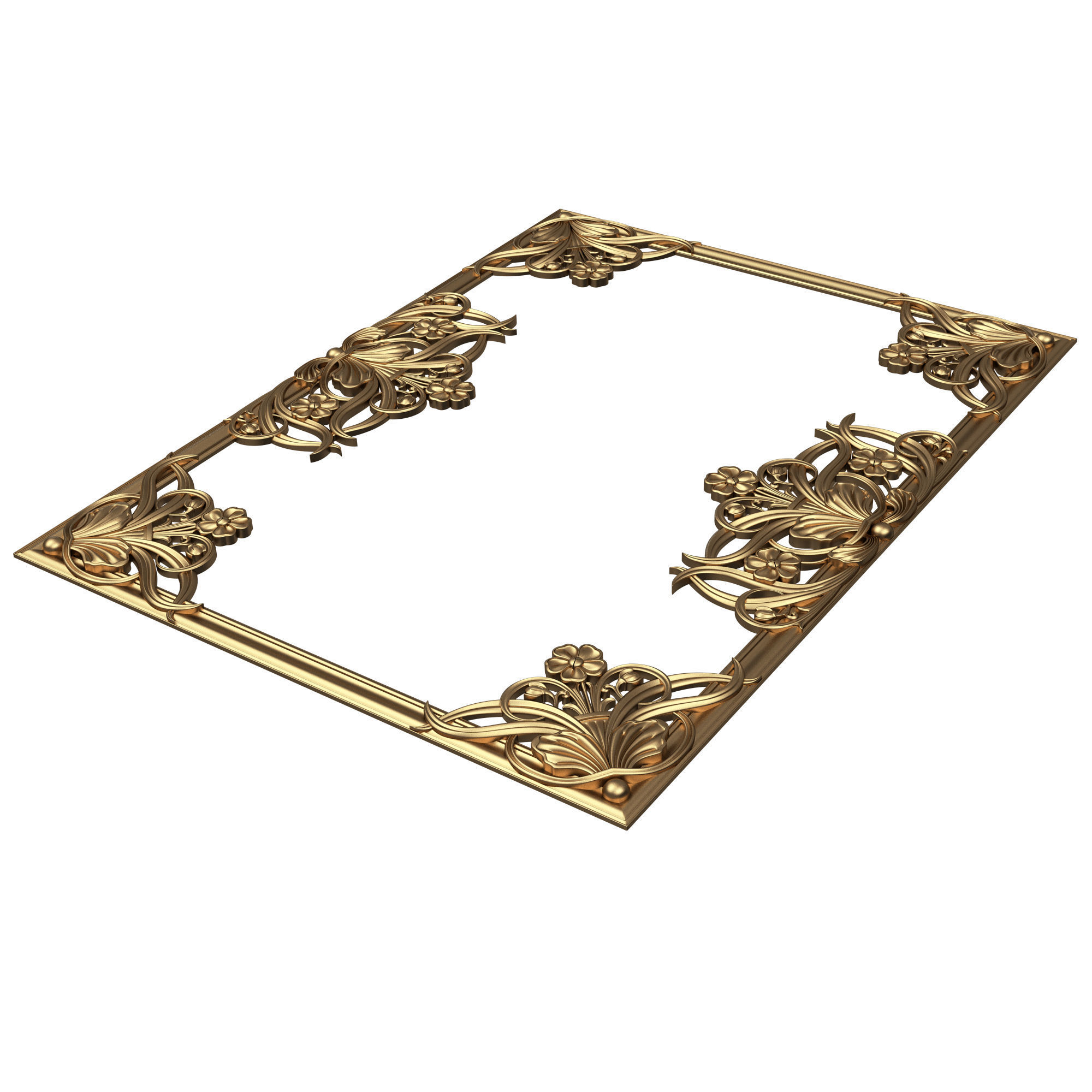 Classic Frame and Mirror Collection 05 Low-poly 3D model_14