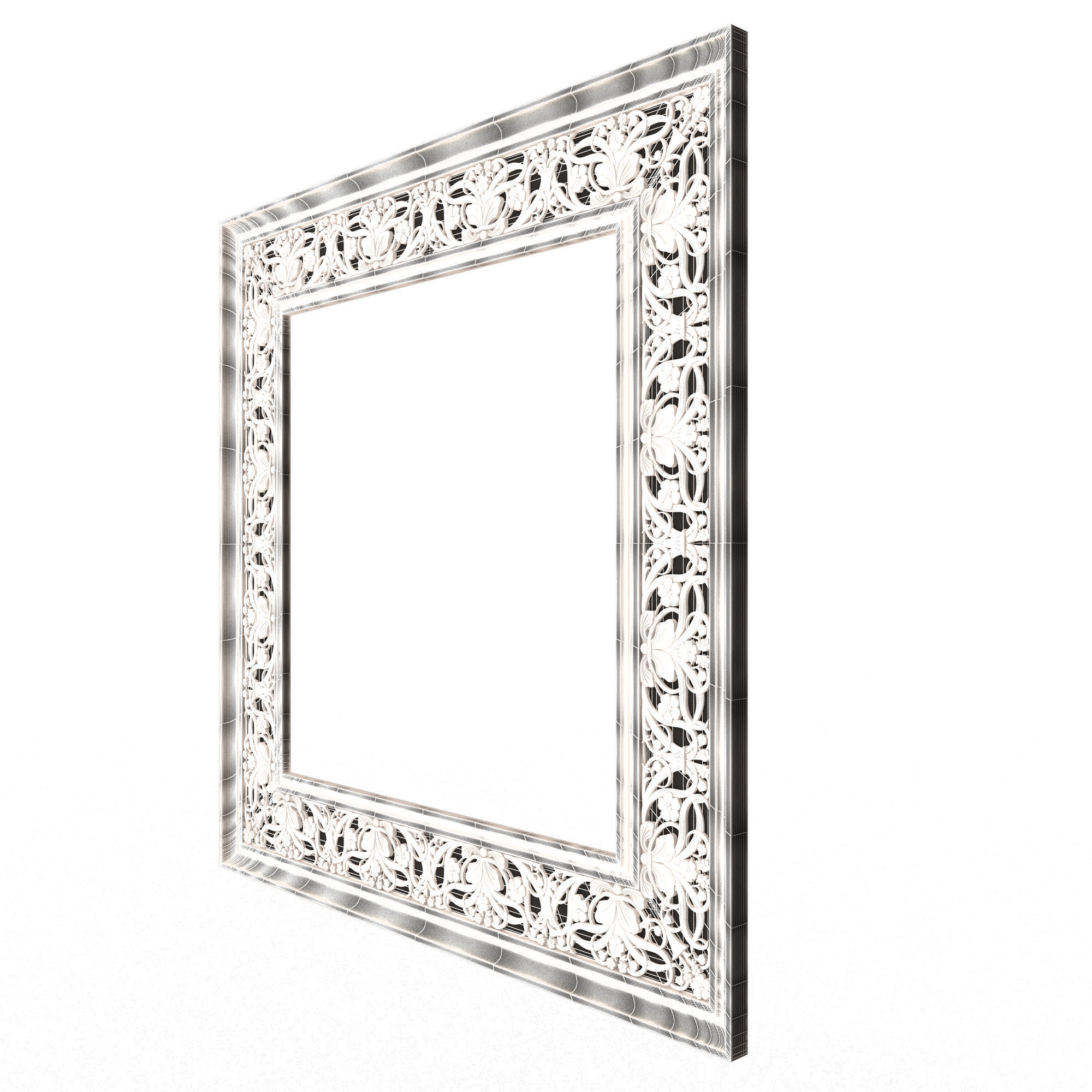 Classic Frame and Mirror Collection 05 Low-poly 3D model_43
