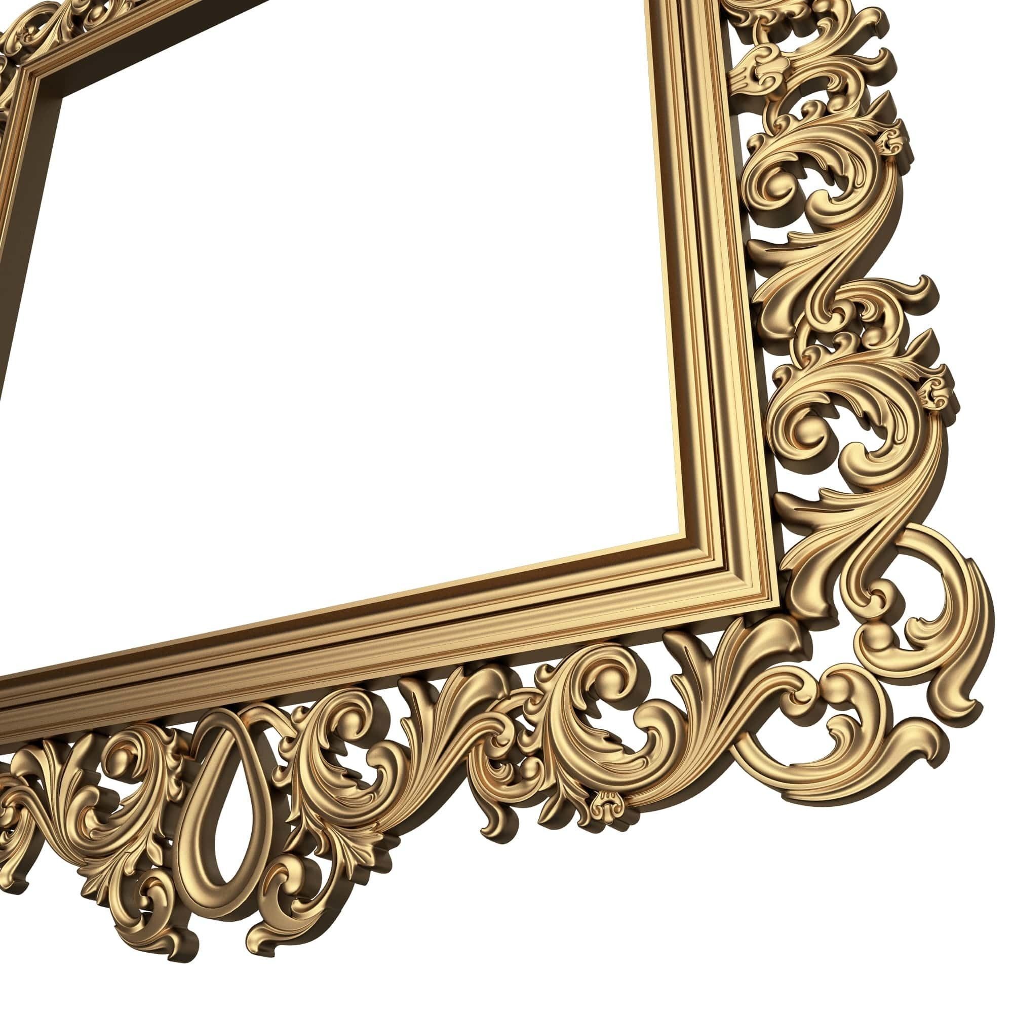 Classic Frame and Mirror Collection 05 Low-poly 3D model_26