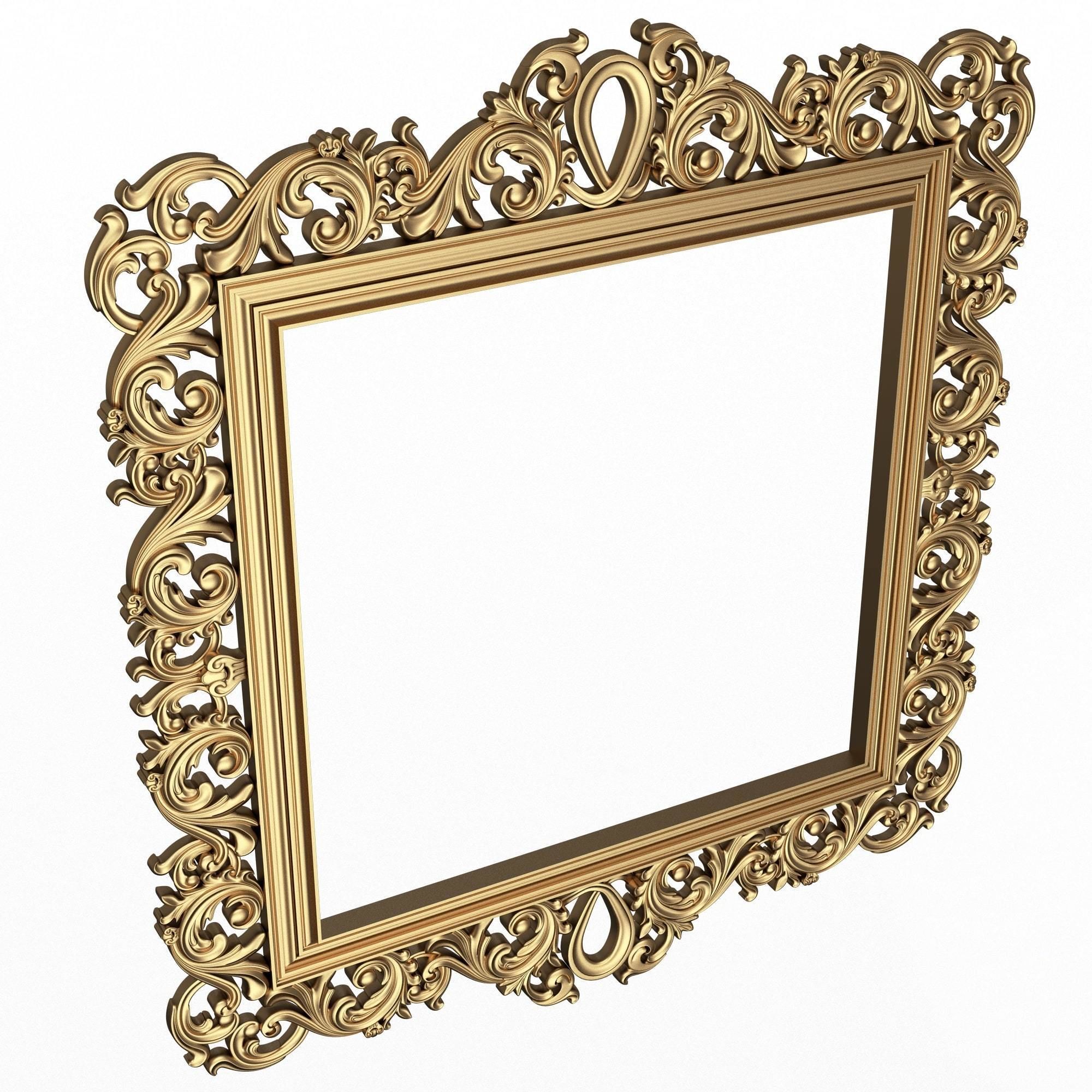 Classic Frame and Mirror Collection 05 Low-poly 3D model_22