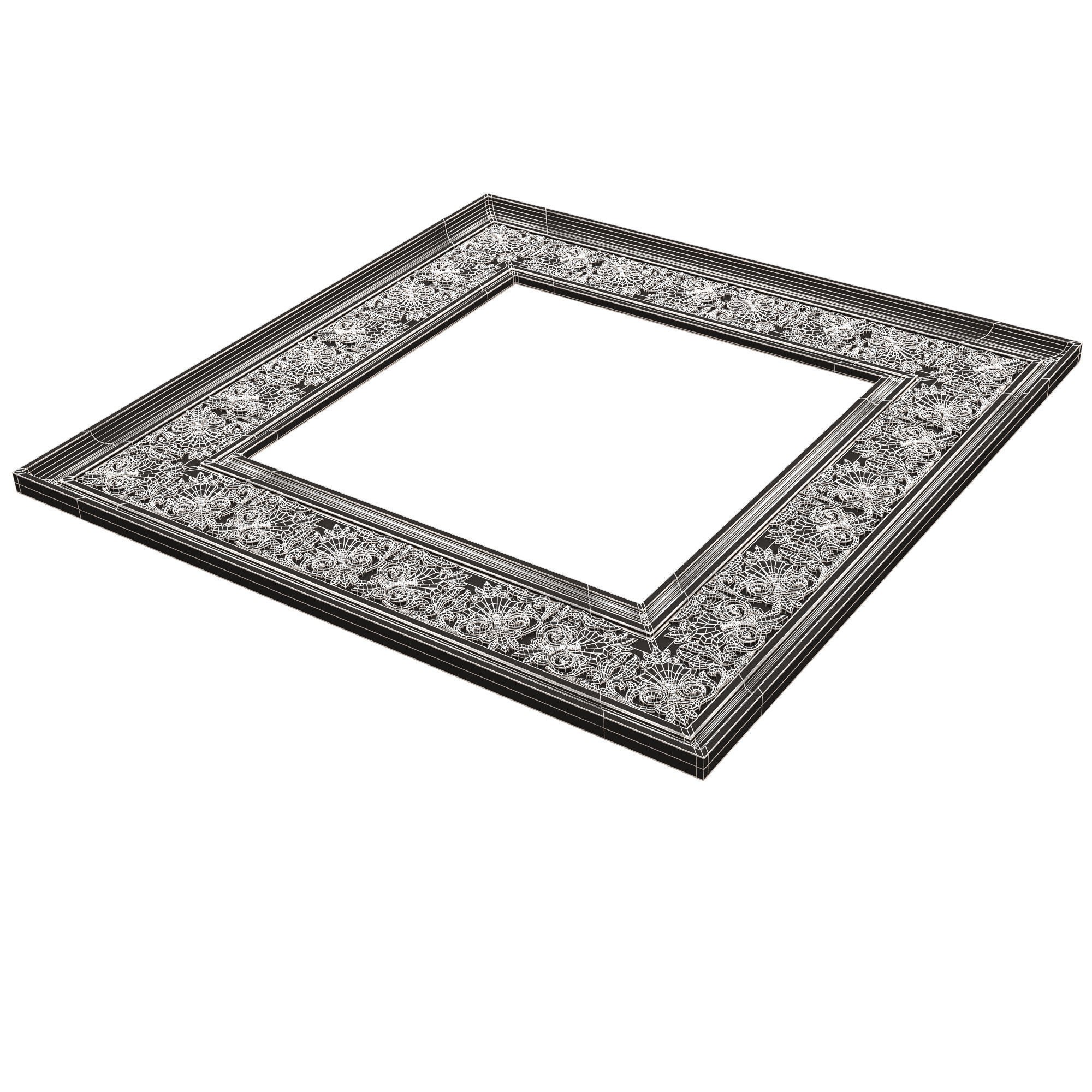 Classic Frame and Mirror Collection 05 Low-poly 3D model_68