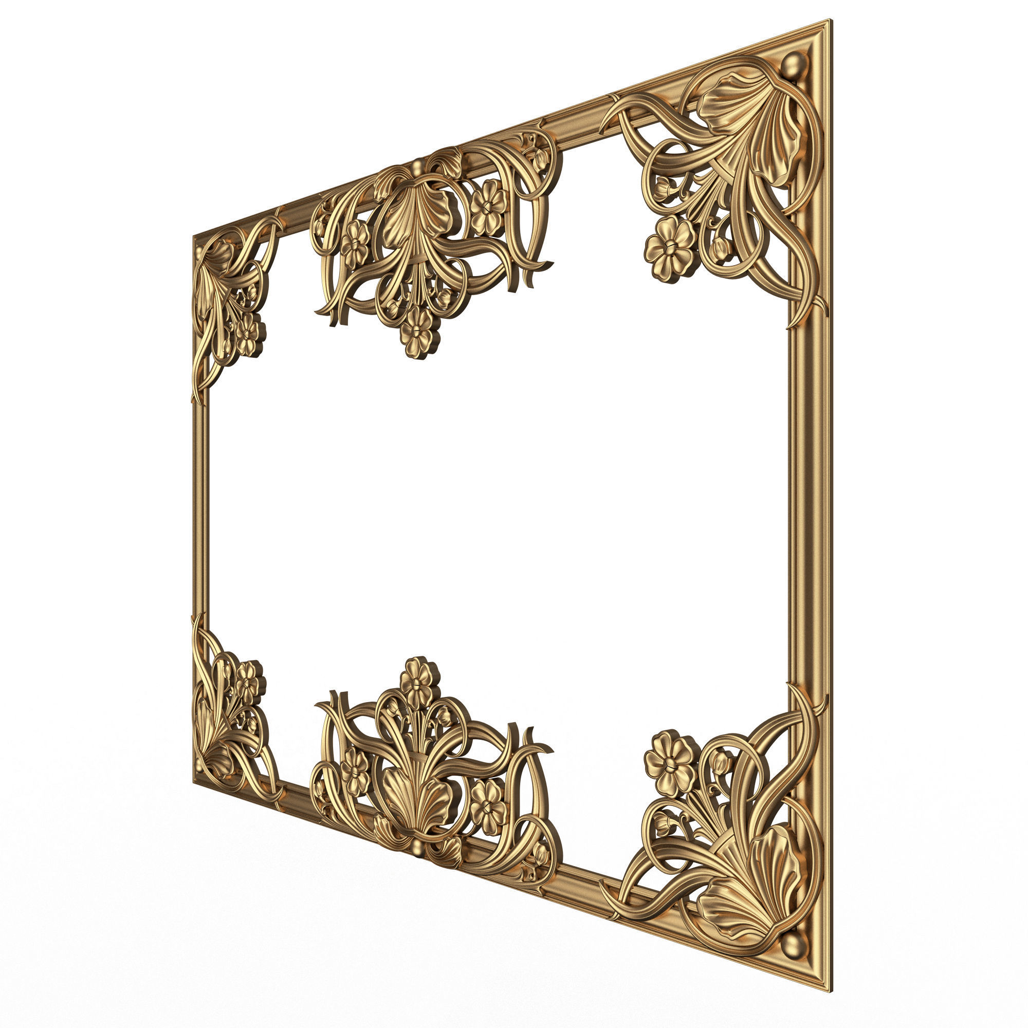 Classic Frame and Mirror Collection 05 Low-poly 3D model_10