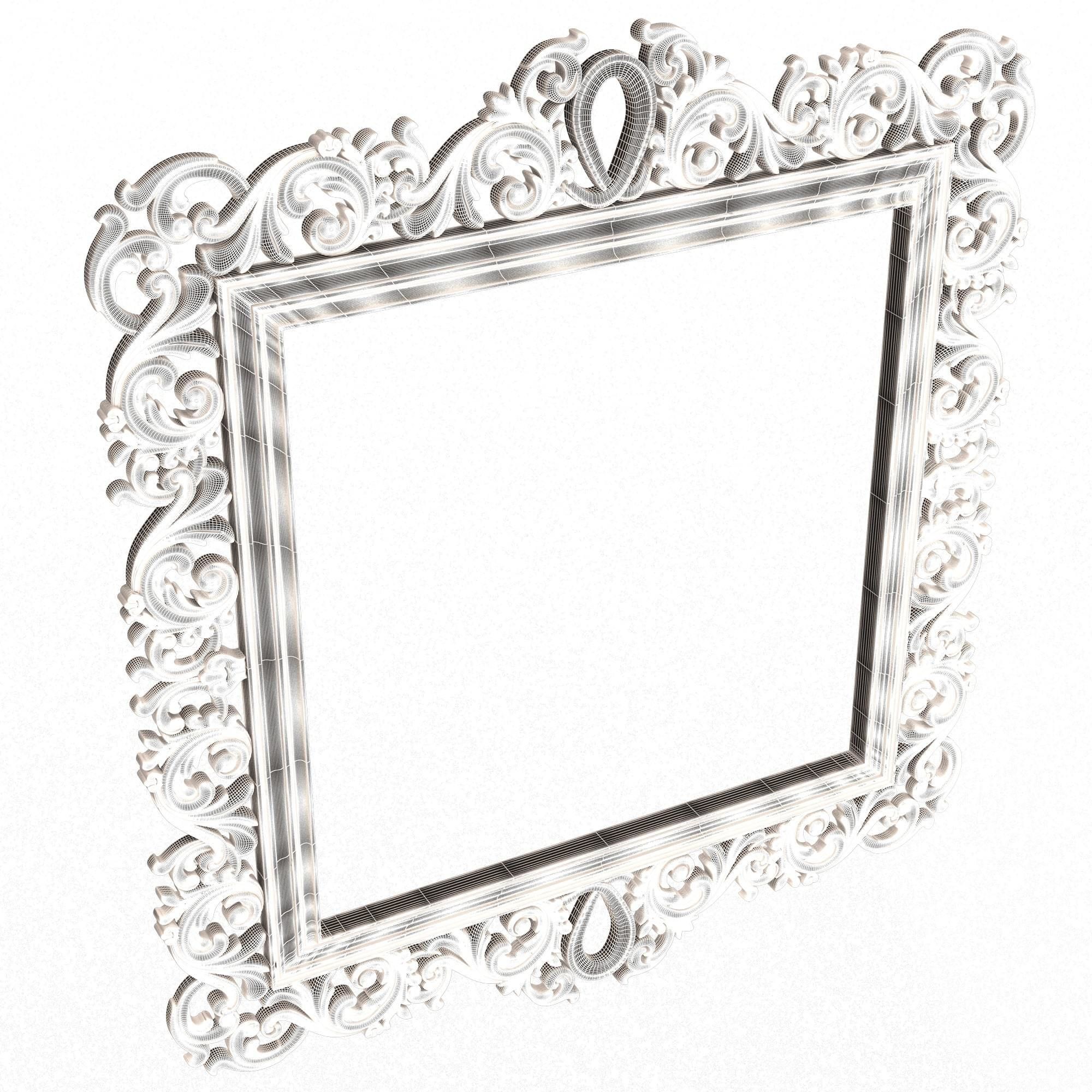 Classic Frame and Mirror Collection 05 Low-poly 3D model_87