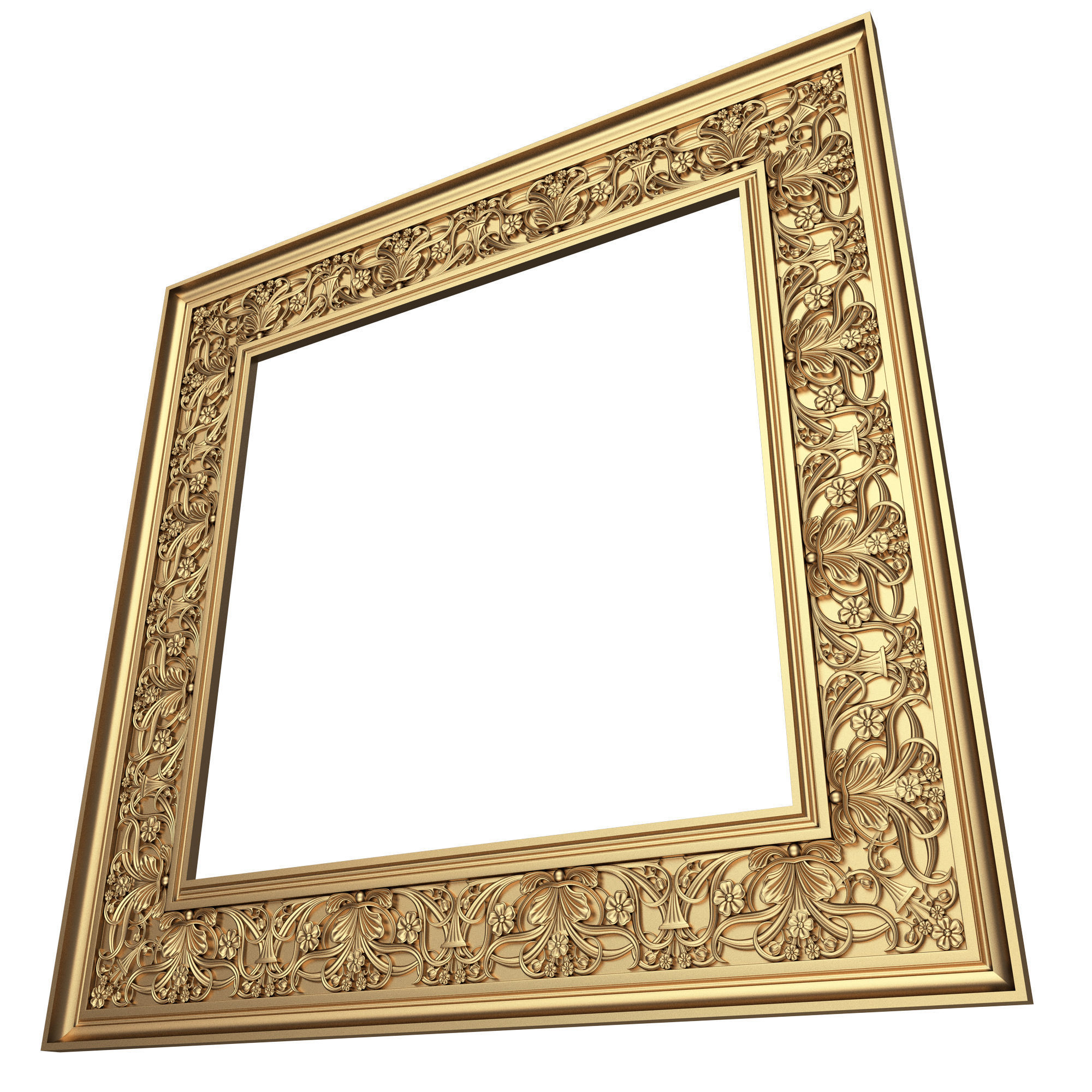 Classic Frame and Mirror Collection 05 Low-poly 3D model_8