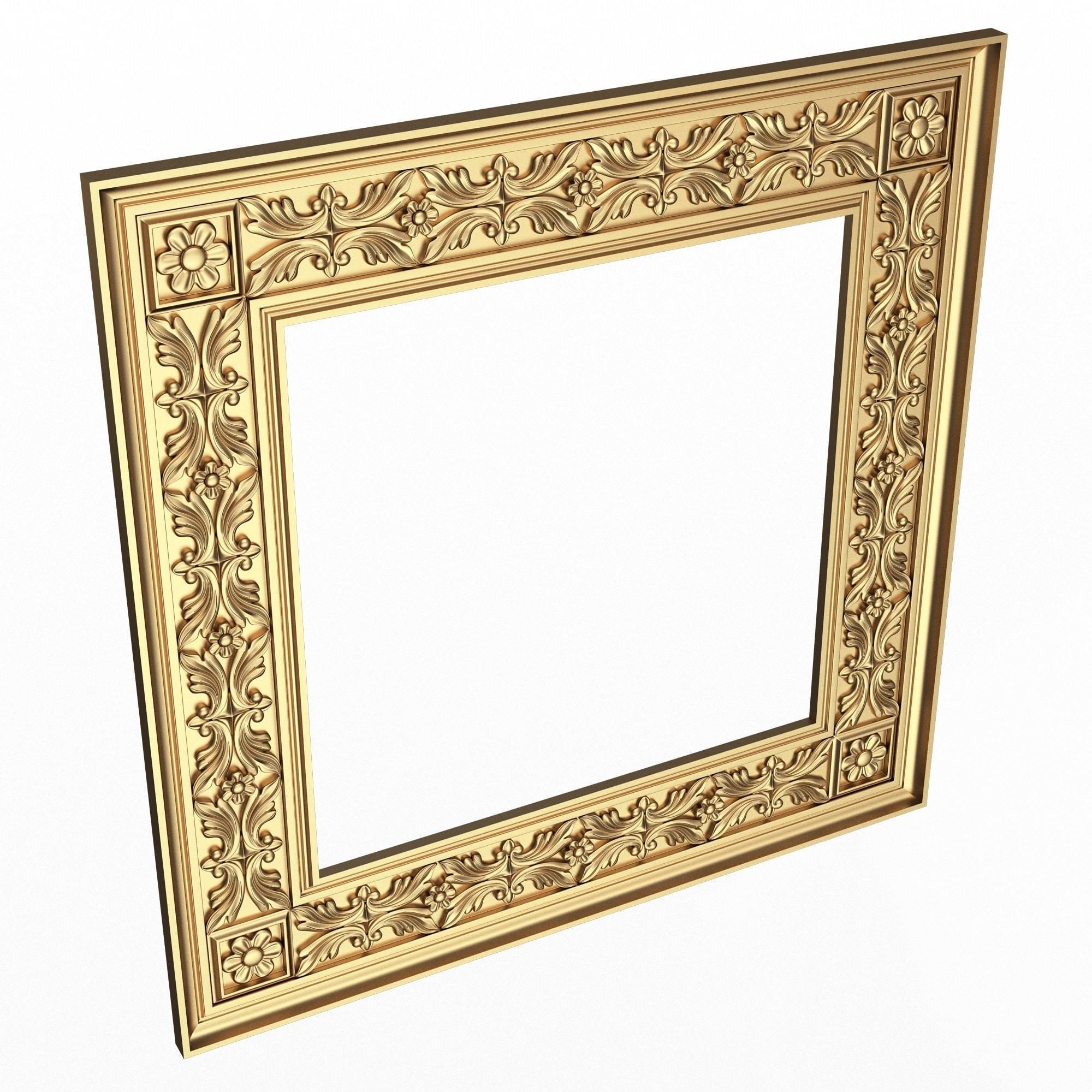 Classic Frame and Mirror Collection 05 Low-poly 3D model_39