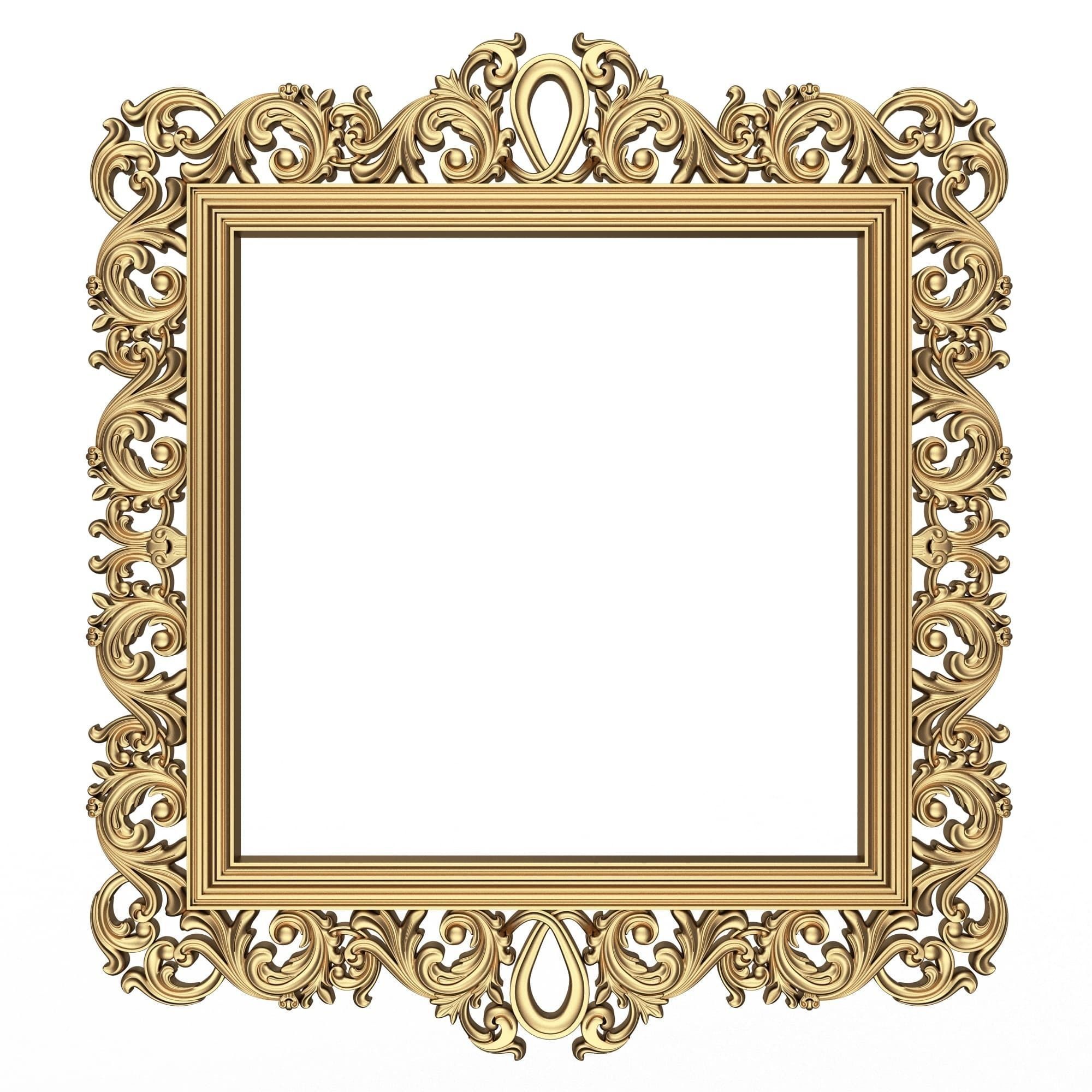 Classic Frame and Mirror Collection 05 Low-poly 3D model_31