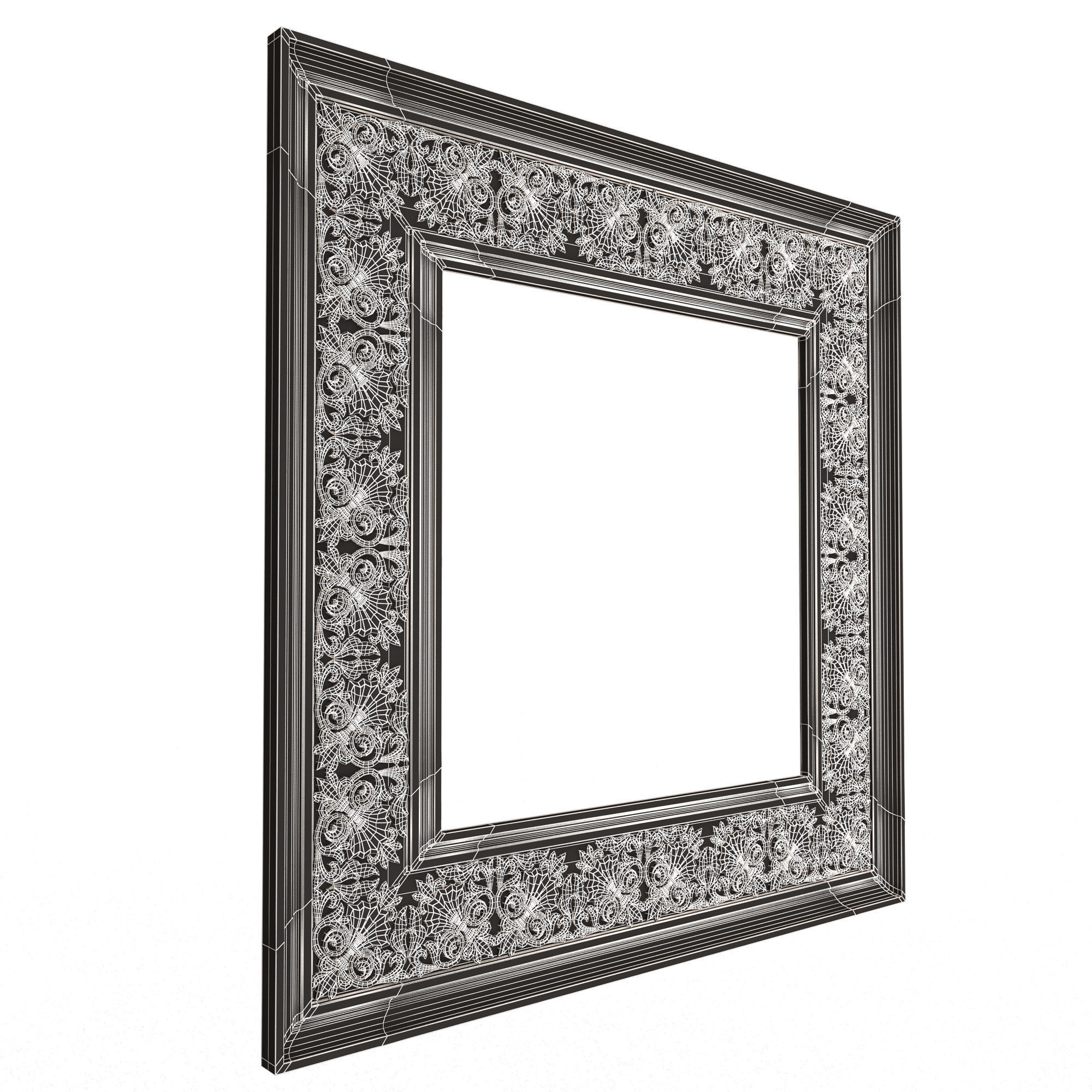 Classic Frame and Mirror Collection 05 Low-poly 3D model_80