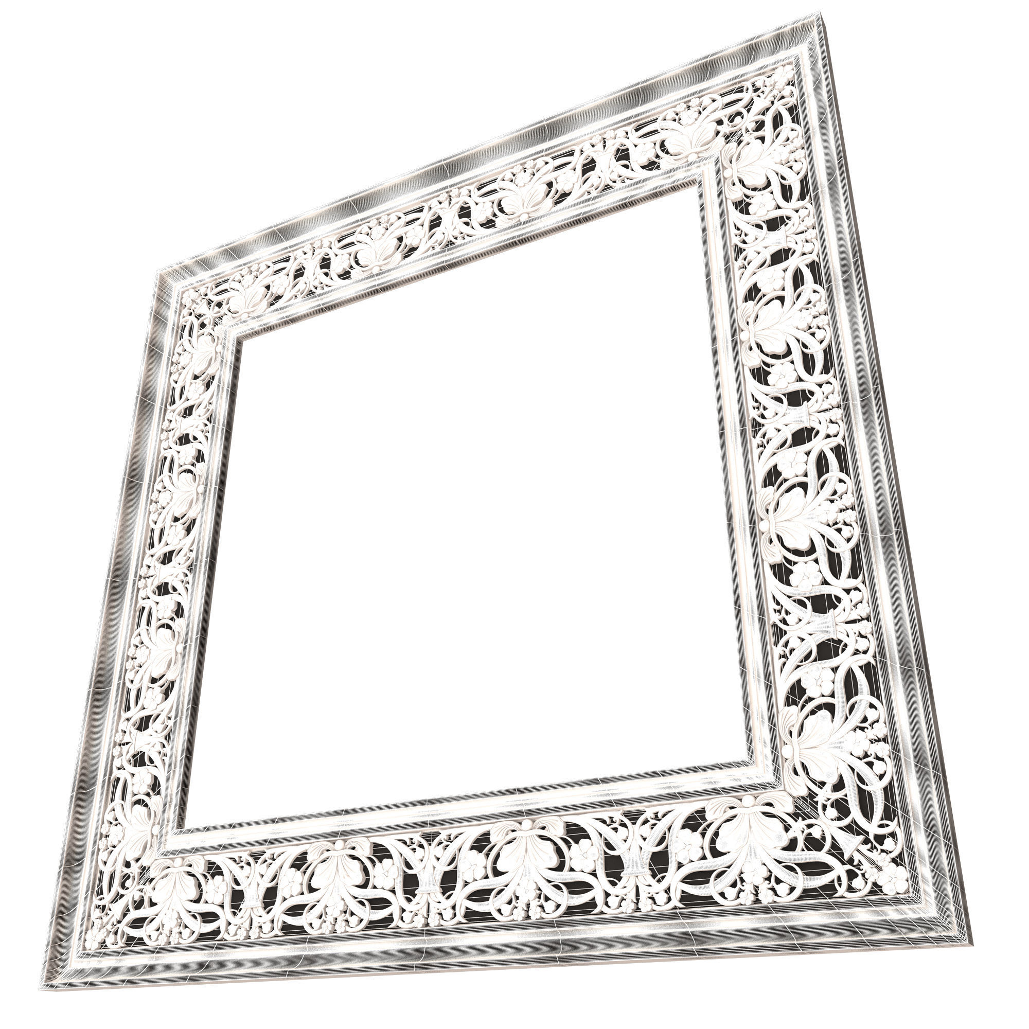 Classic Frame and Mirror Collection 05 Low-poly 3D model_45