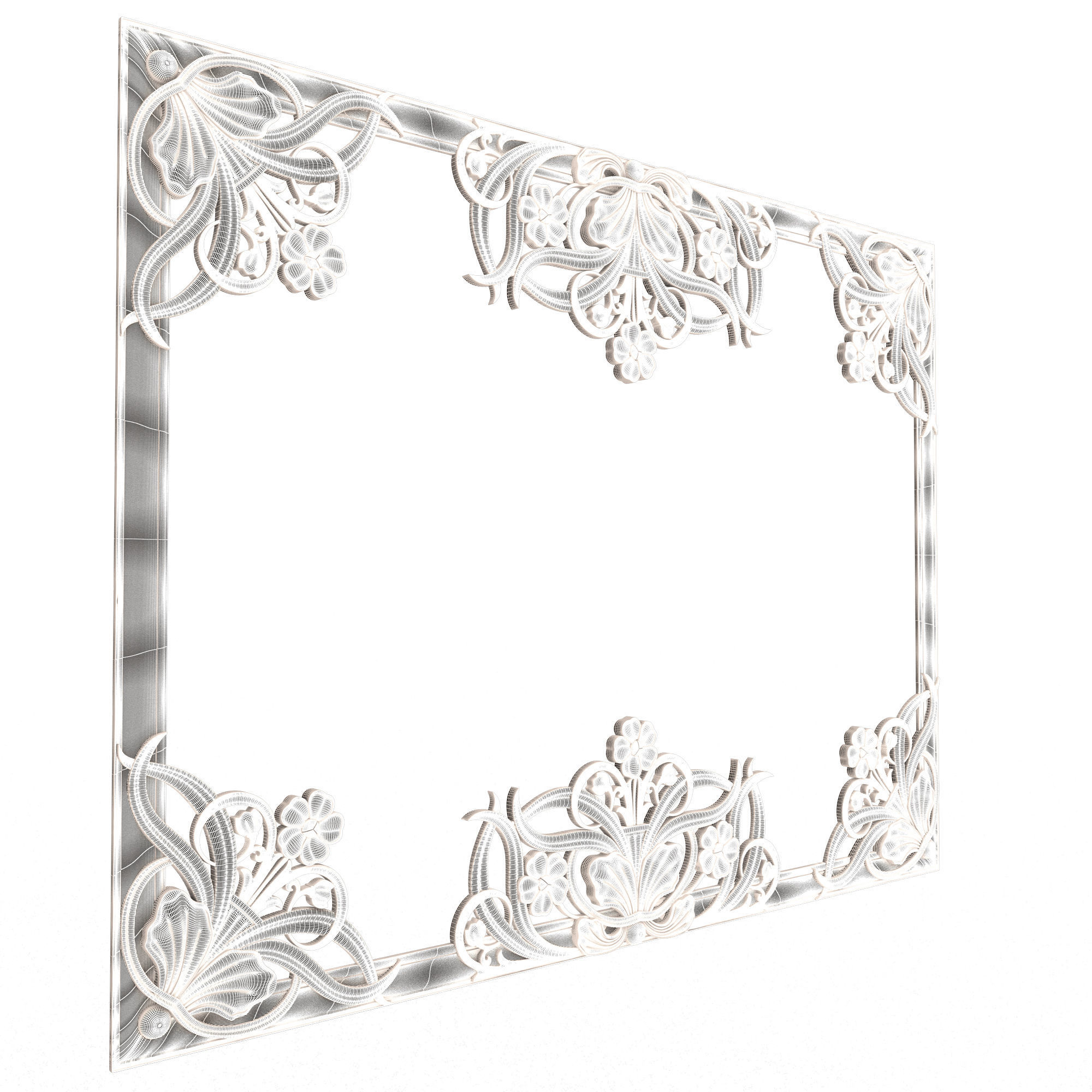Classic Frame and Mirror Collection 05 Low-poly 3D model_52