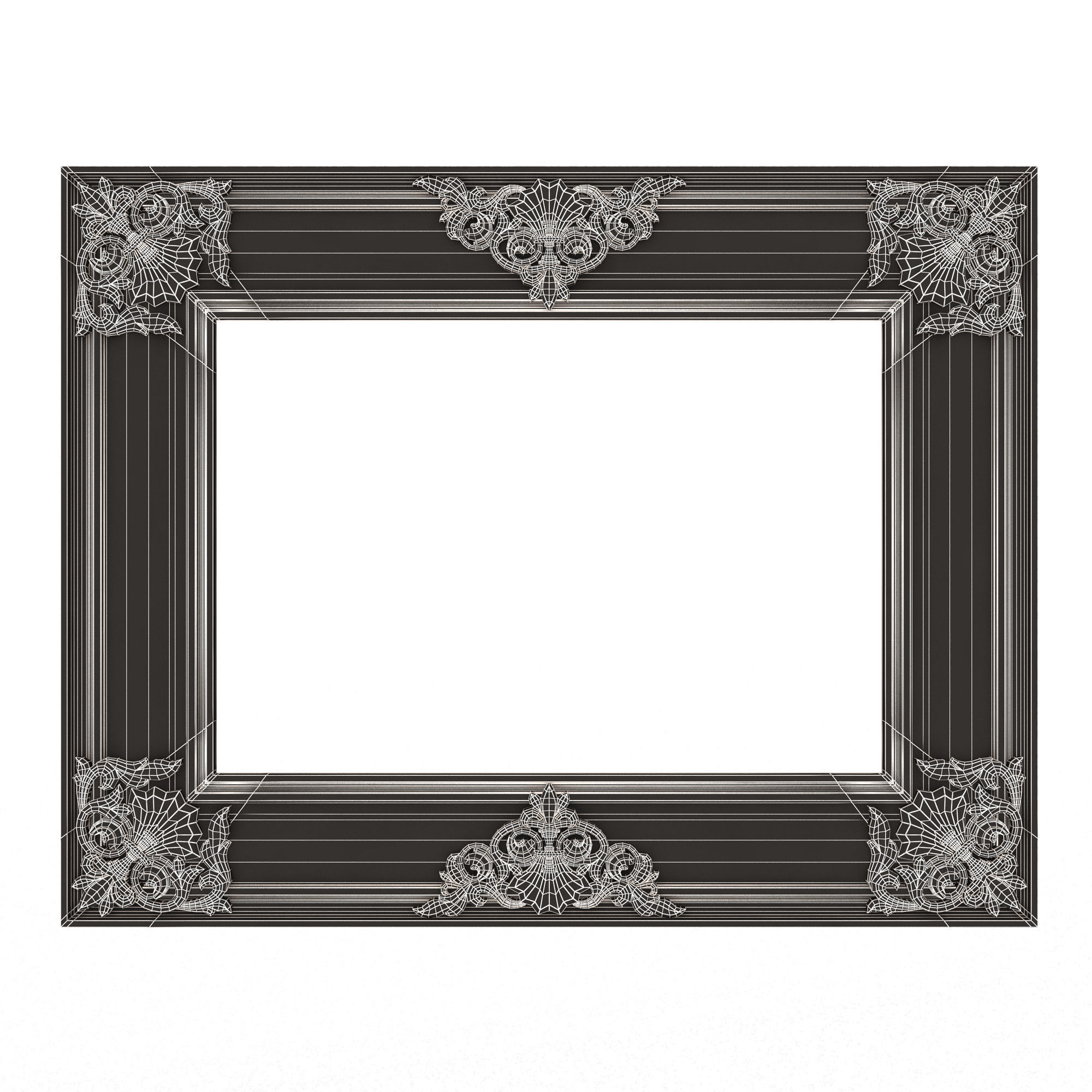 Classic Frame and Mirror Collection 05 Low-poly 3D model_89