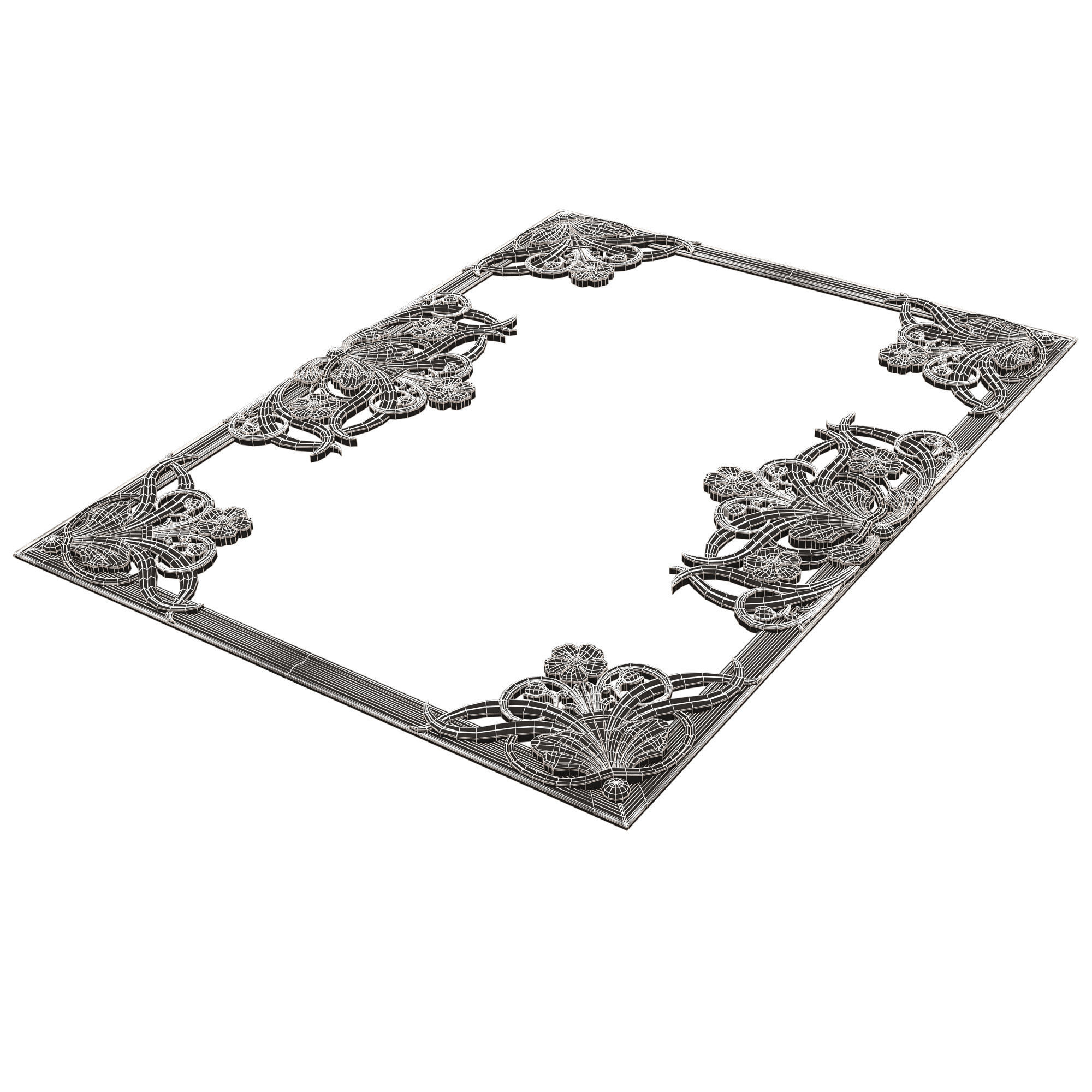 Classic Frame and Mirror Collection 05 Low-poly 3D model_73