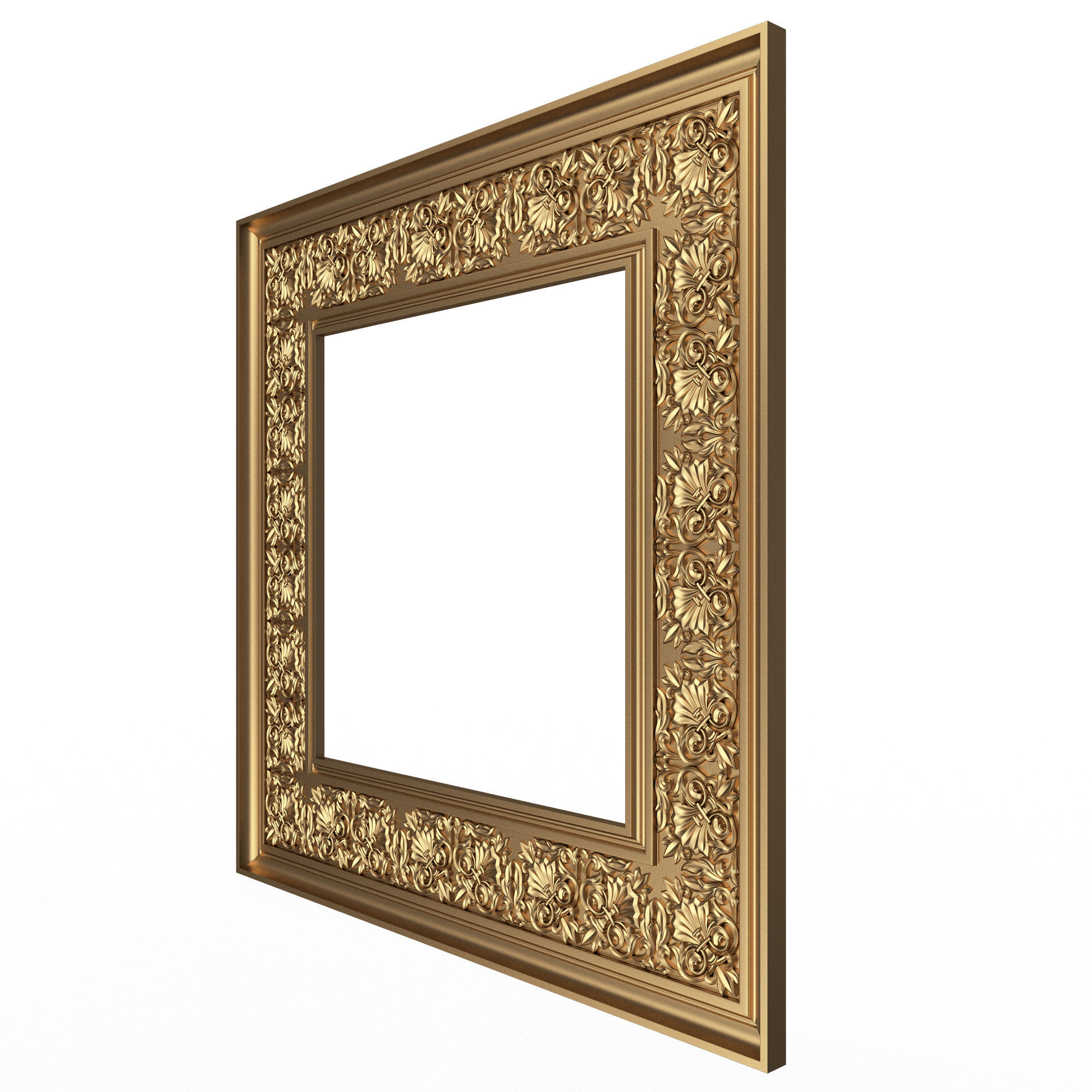 Classic Frame and Mirror Collection 05 Low-poly 3D model_1