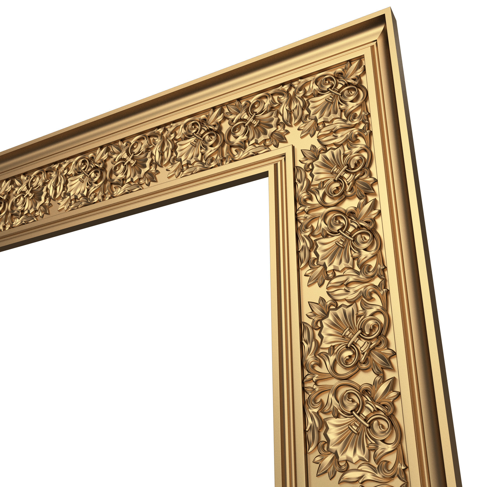 Classic Frame and Mirror Collection 05 Low-poly 3D model_16