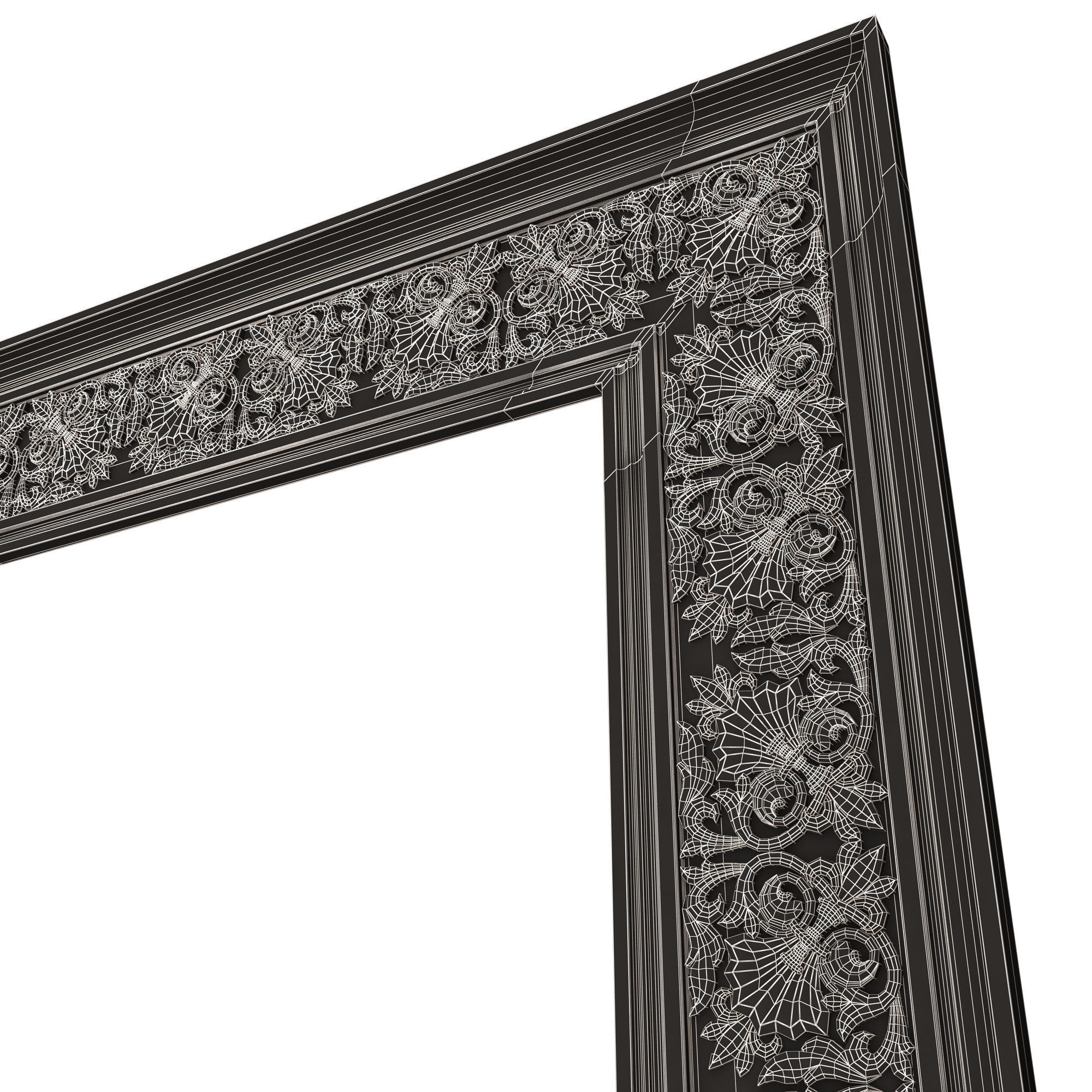 Classic Frame and Mirror Collection 05 Low-poly 3D model_79