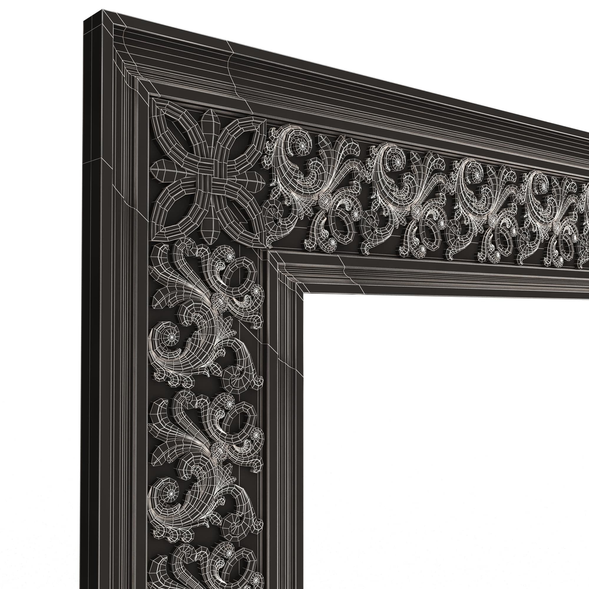 Classic Frame and Mirror Collection 05 Low-poly 3D model_97