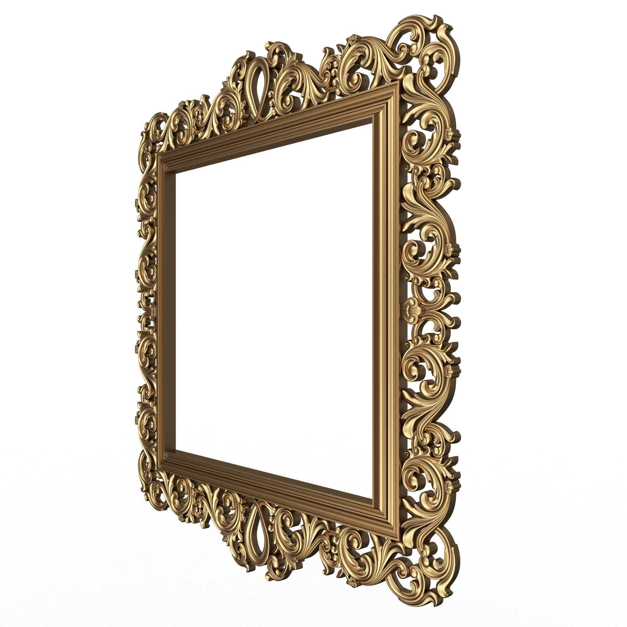 Classic Frame and Mirror Collection 05 Low-poly 3D model_25