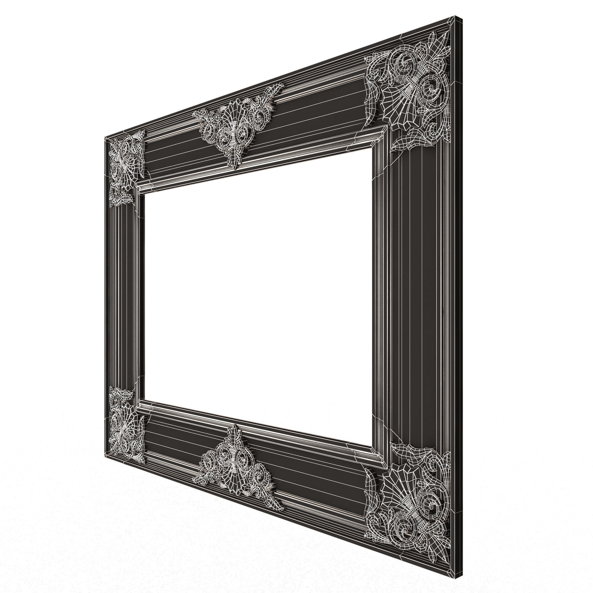 Classic Frame and Mirror Collection 05 Low-poly 3D model_86
