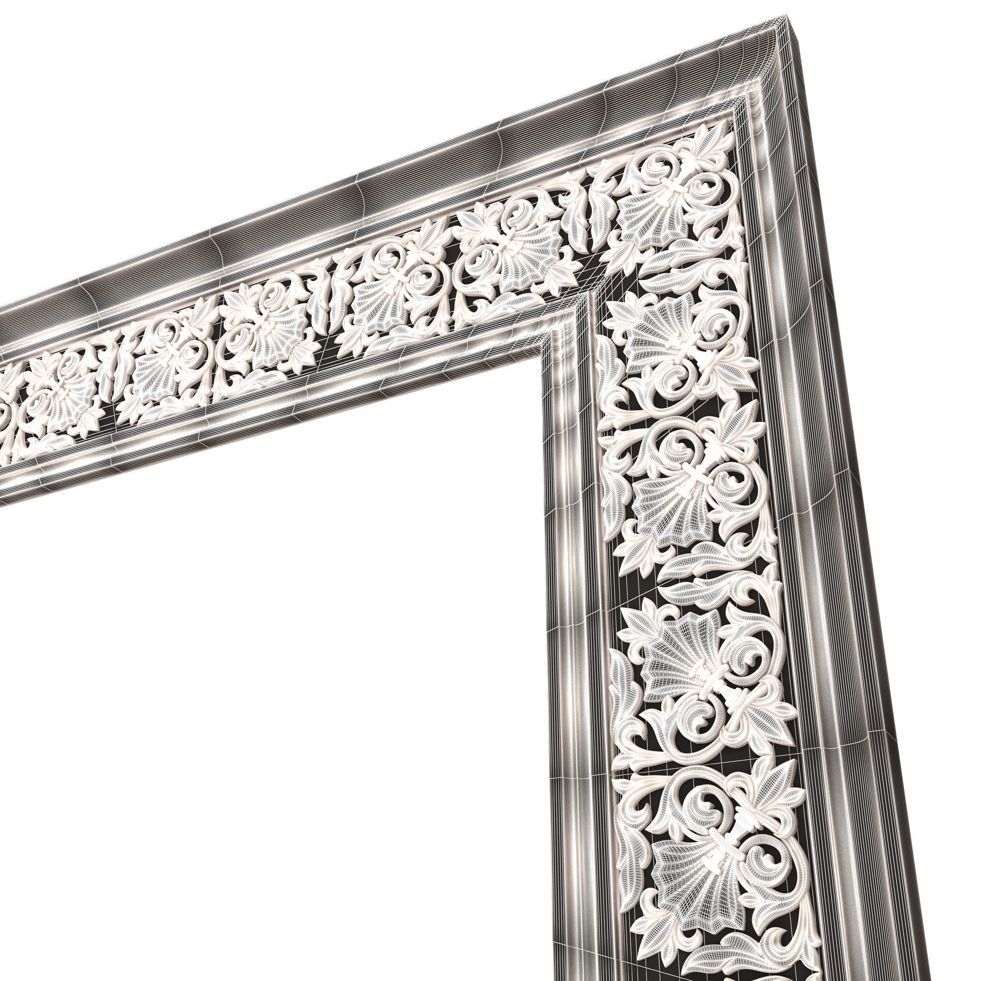 Classic Frame and Mirror Collection 05 Low-poly 3D model_40