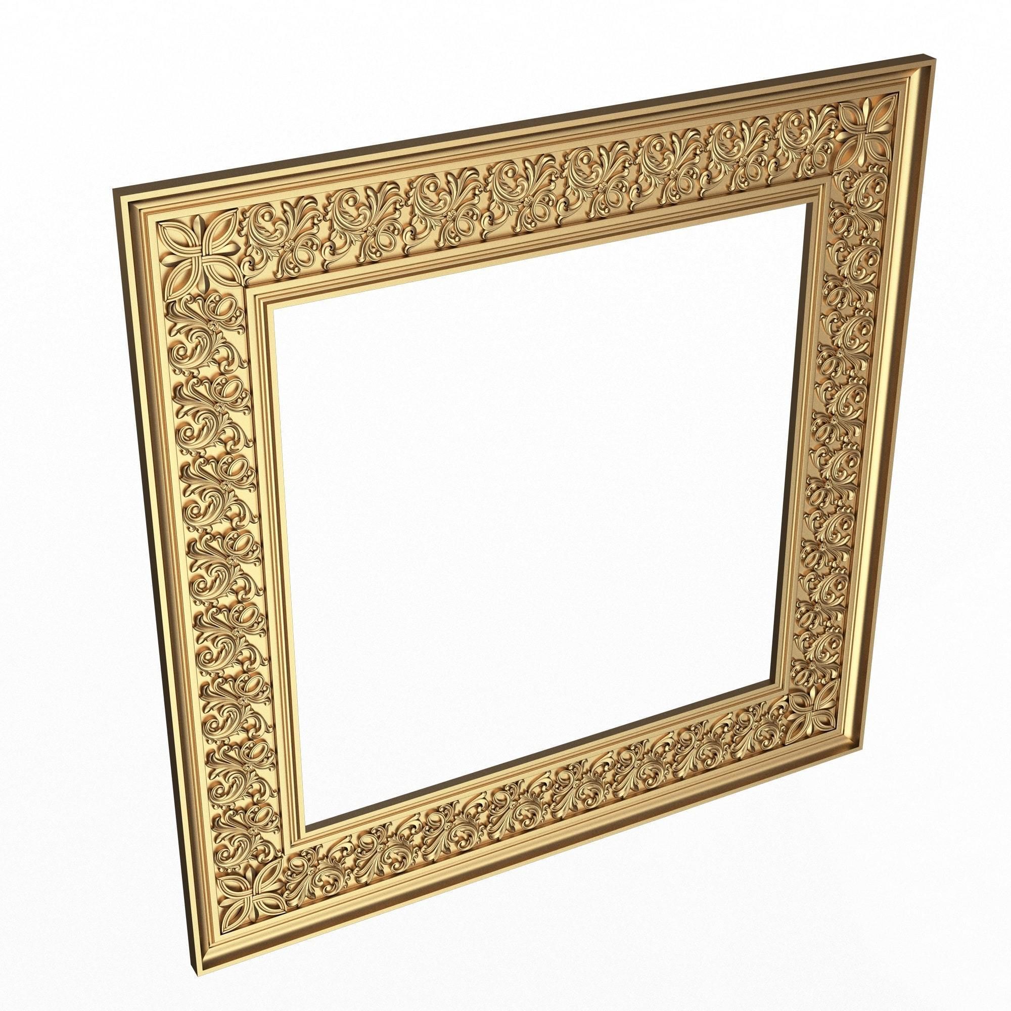 Classic Frame and Mirror Collection 05 Low-poly 3D model_15
