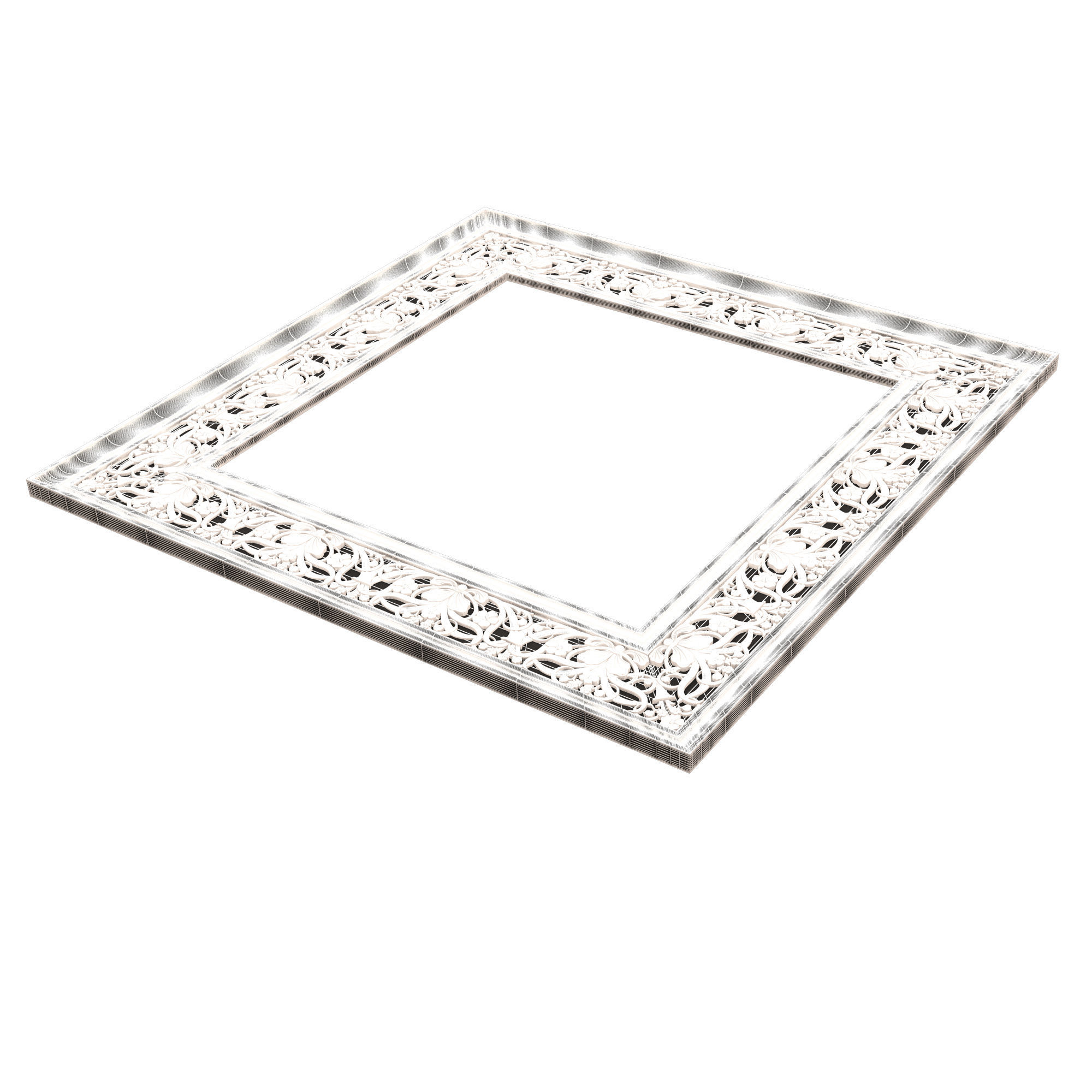 Classic Frame and Mirror Collection 05 Low-poly 3D model_48