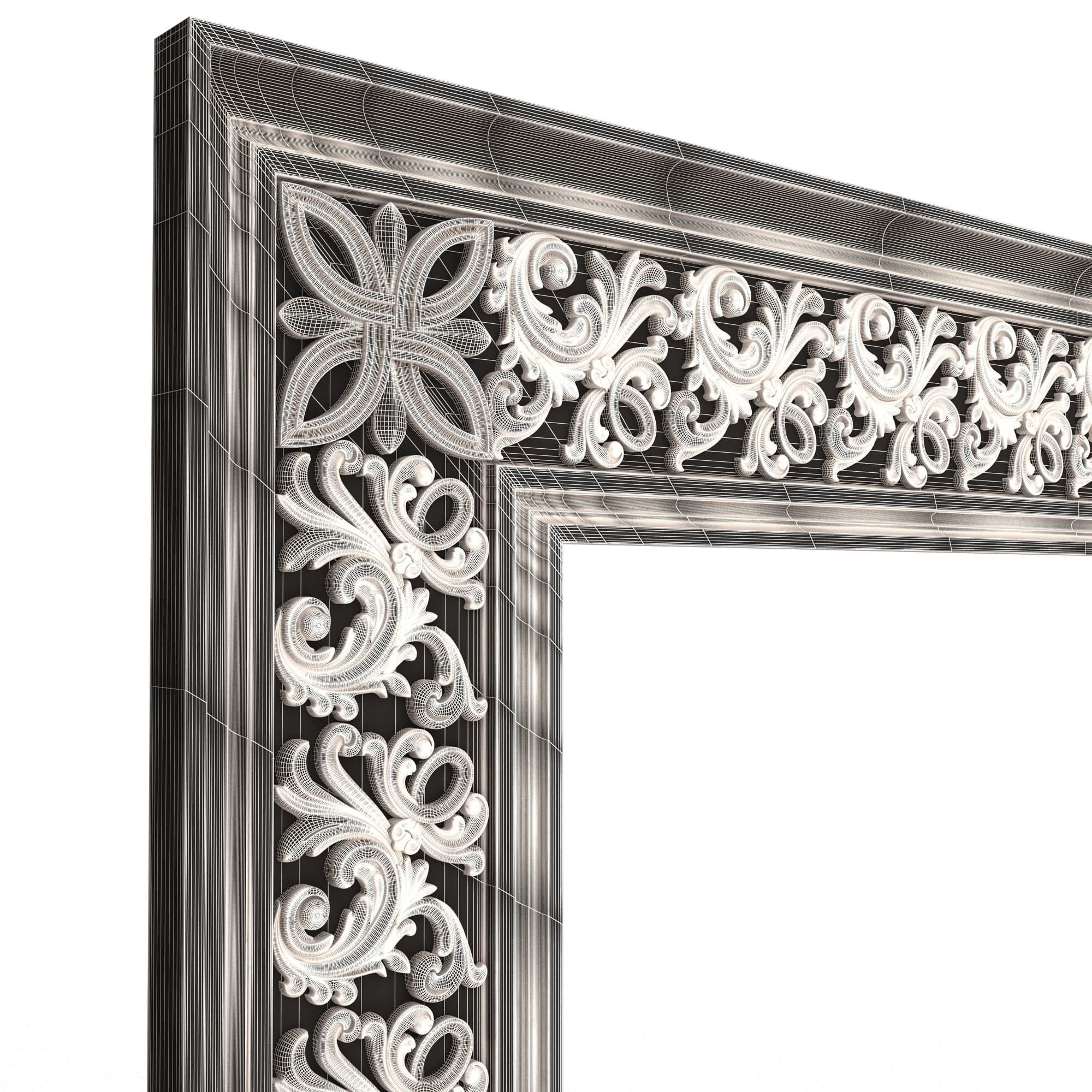 Classic Frame and Mirror Collection 05 Low-poly 3D model_57