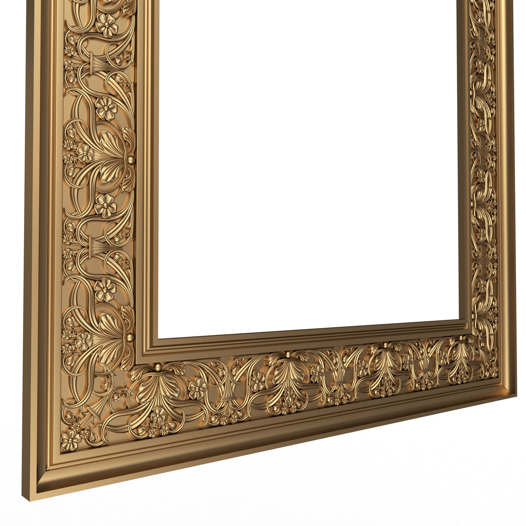 Classic Frame and Mirror Collection 05 Low-poly 3D model_6