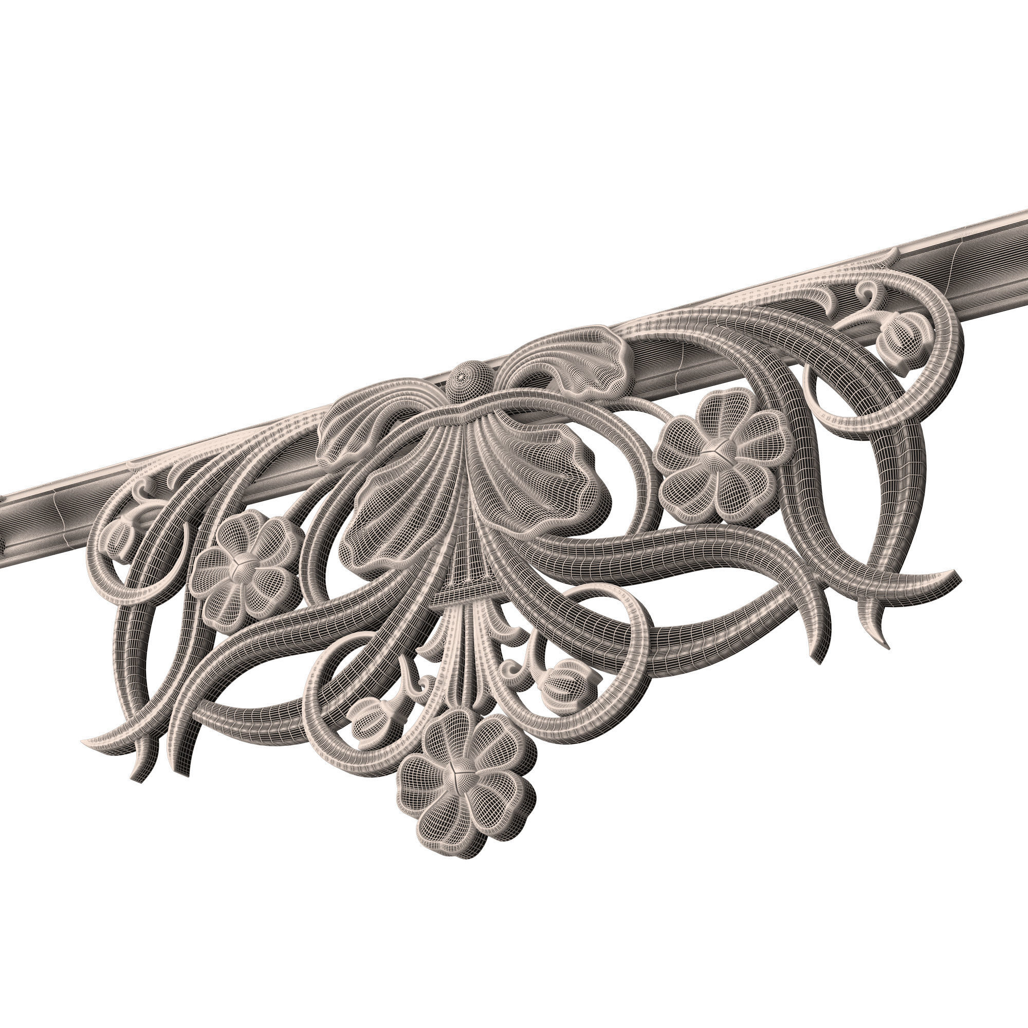 Classic Frame and Mirror Collection 05 Low-poly 3D model_59