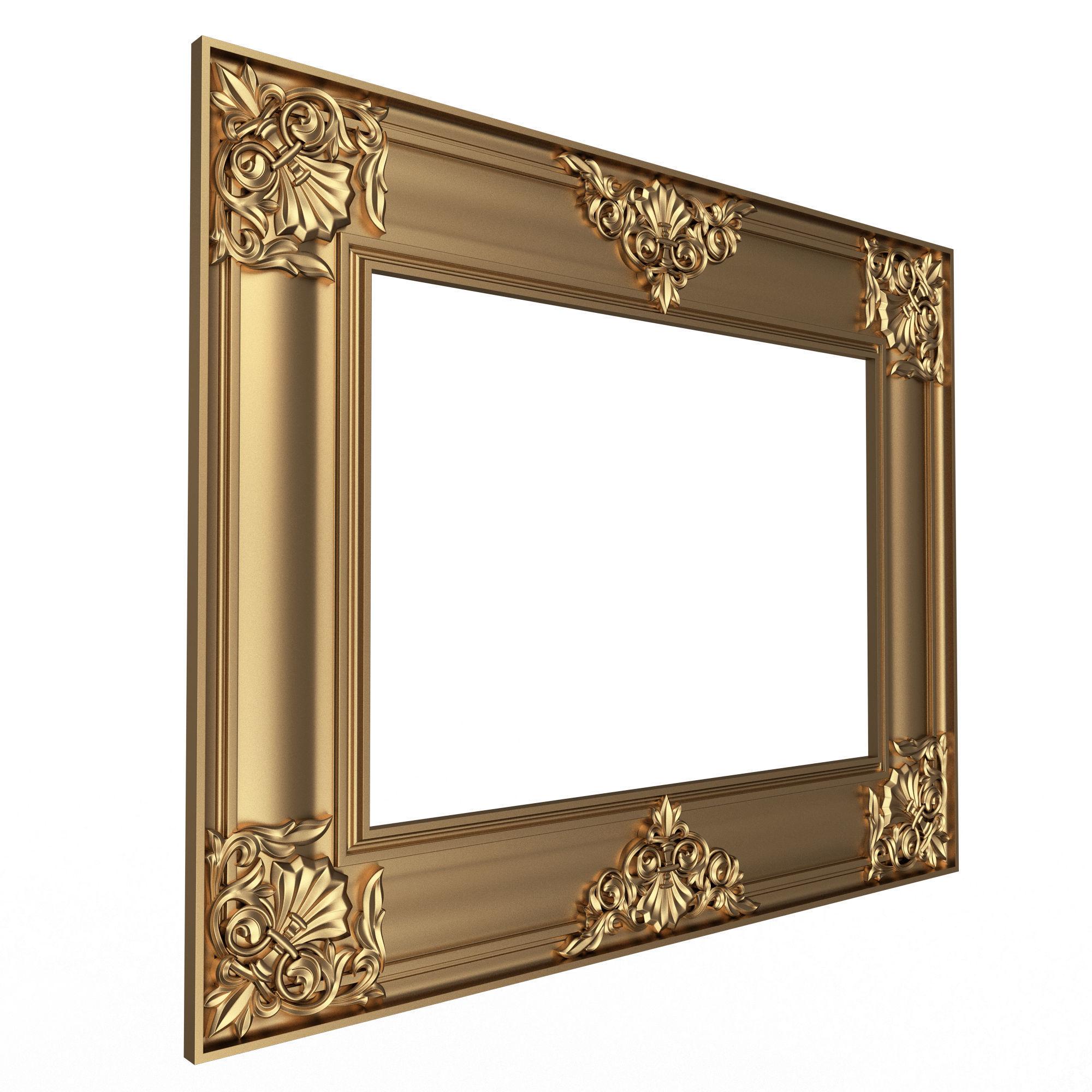 Classic Frame and Mirror Collection 05 Low-poly 3D model_2