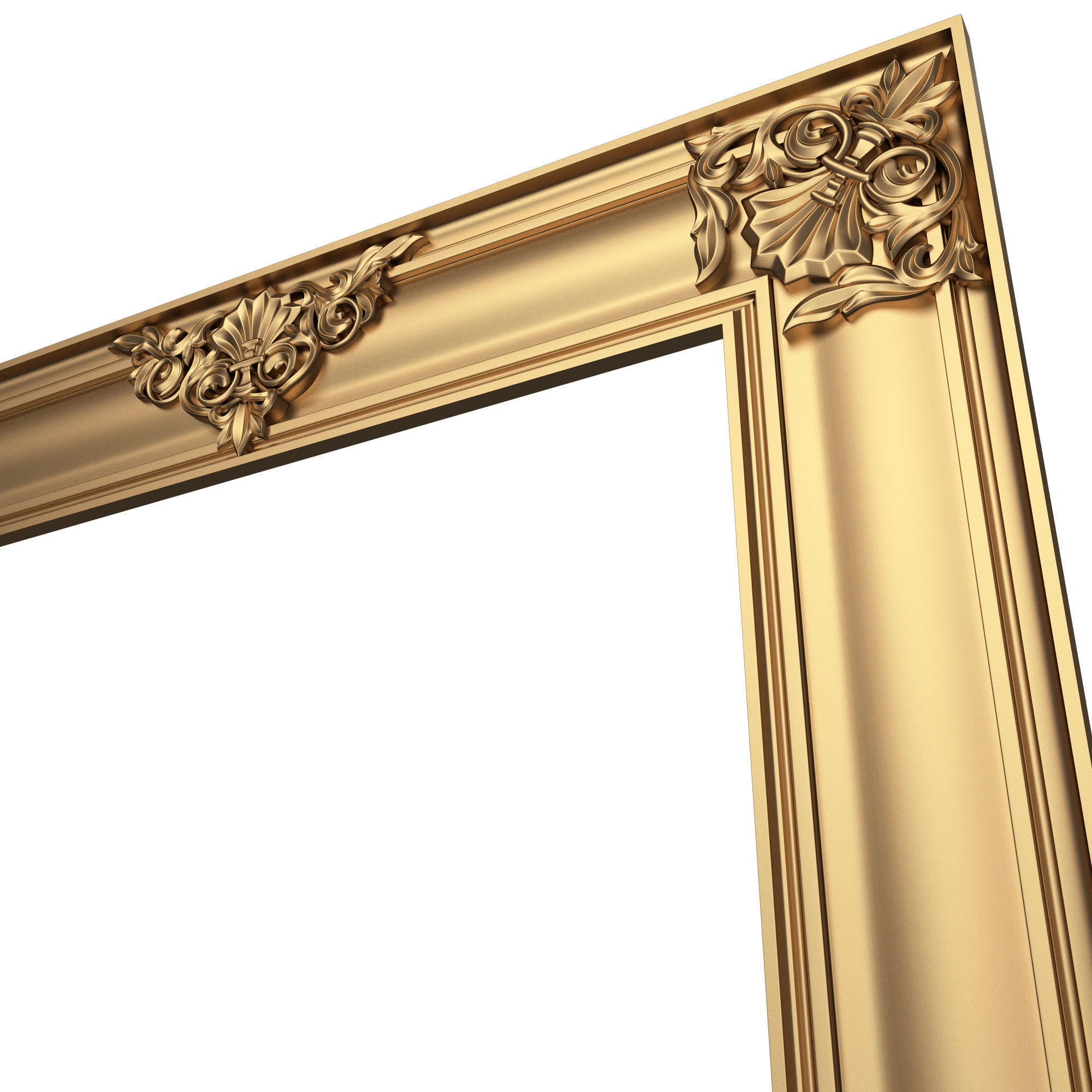 Classic Frame and Mirror Collection 05 Low-poly 3D model_4