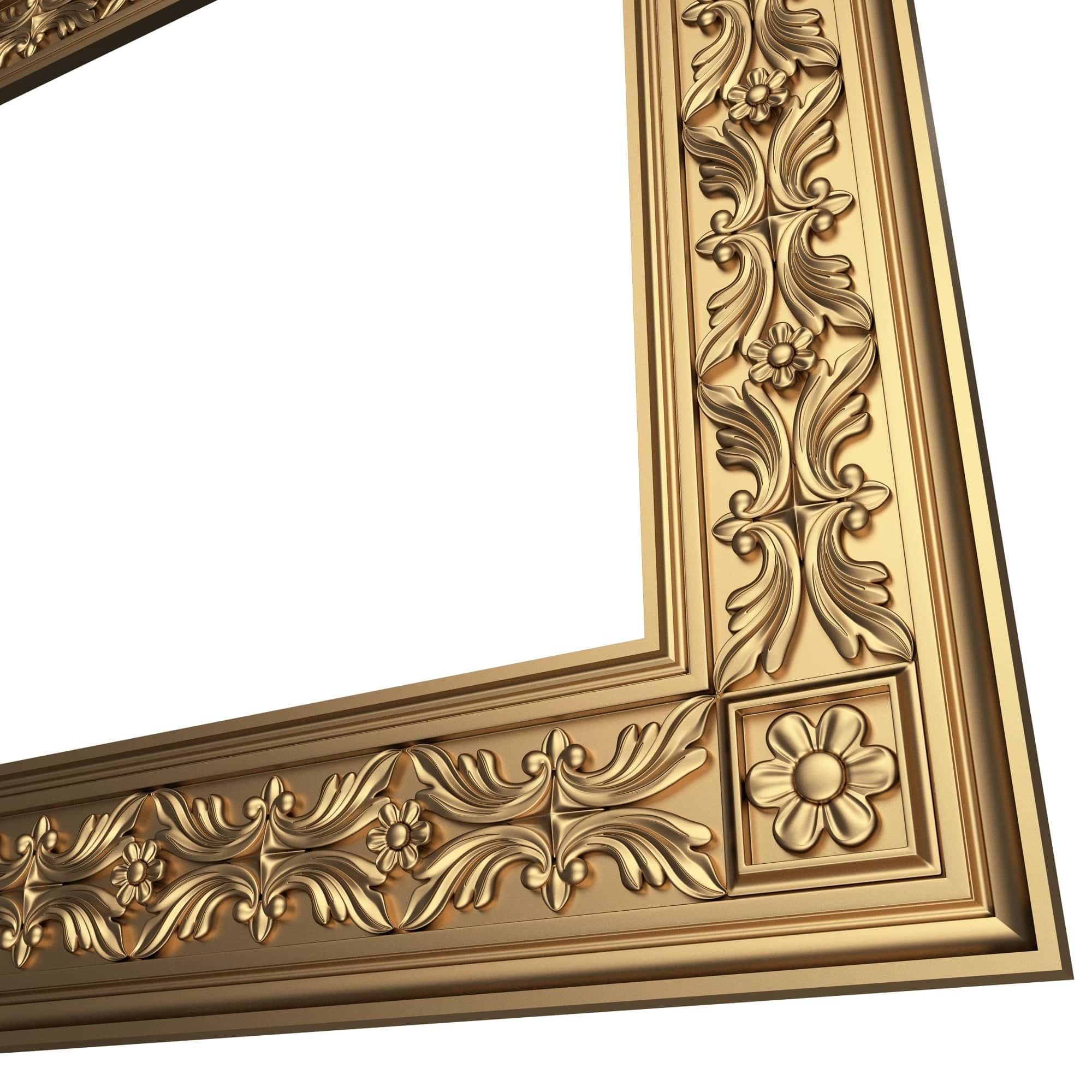 Classic Frame and Mirror Collection 05 Low-poly 3D model_33