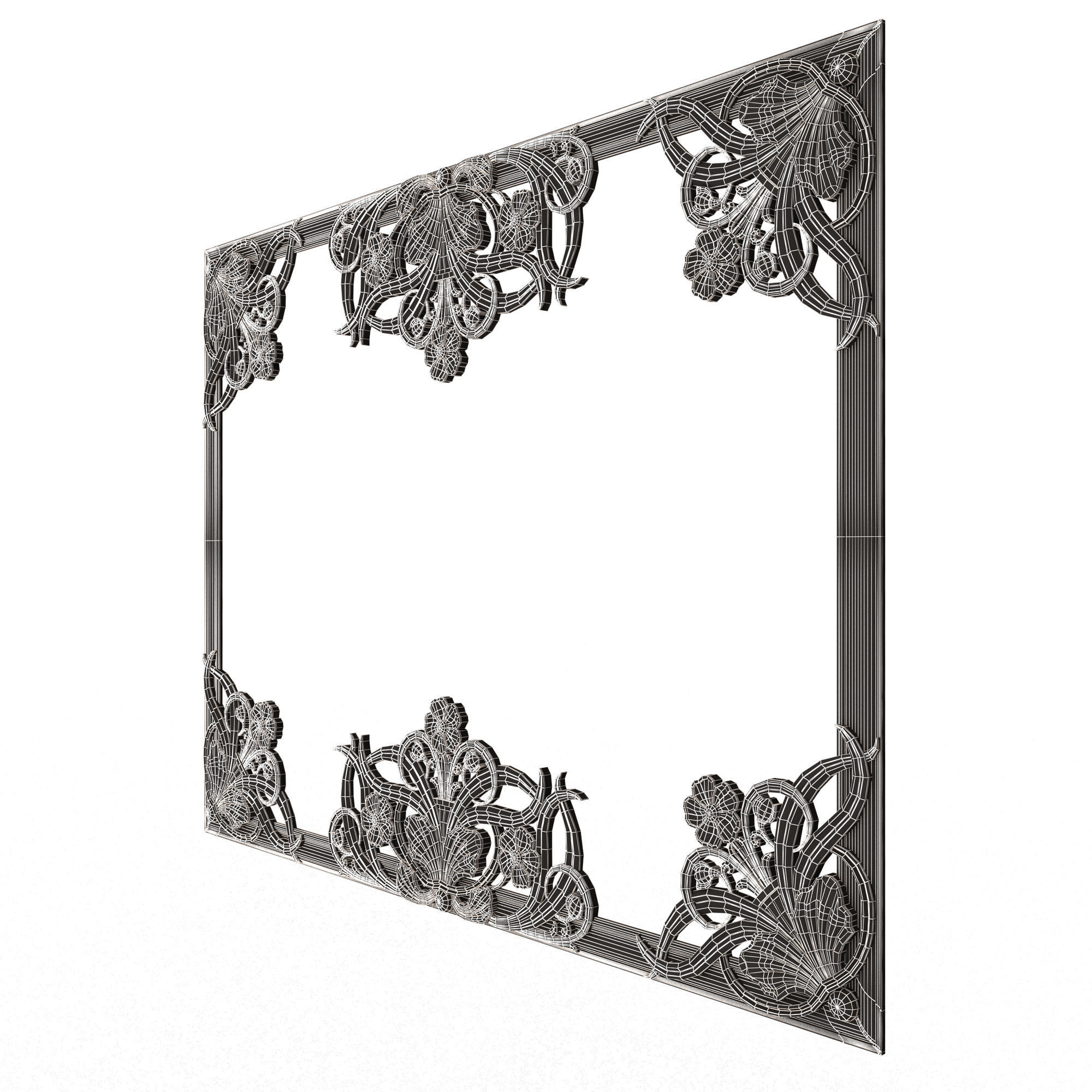 Classic Frame and Mirror Collection 05 Low-poly 3D model_63