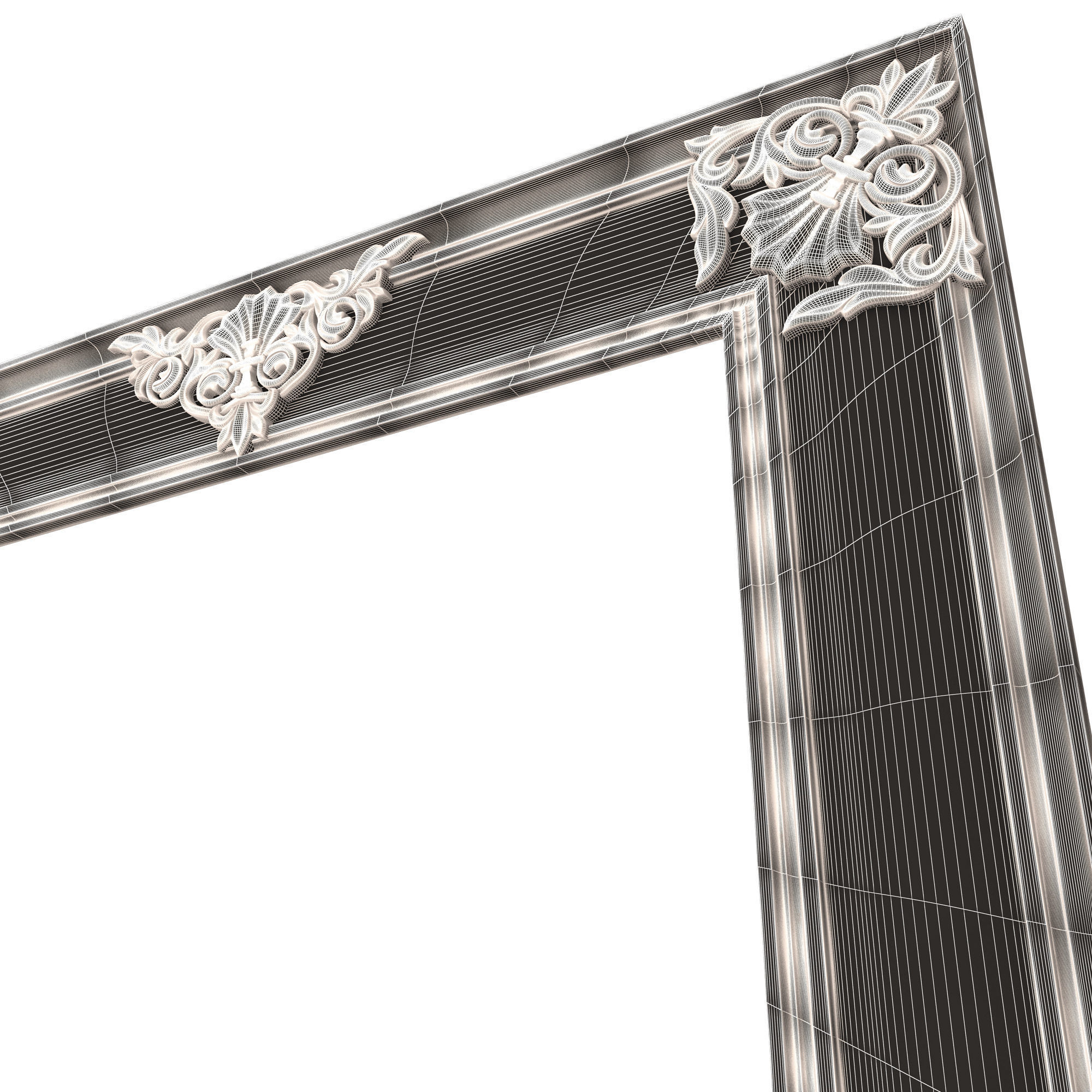 Classic Frame and Mirror Collection 05 Low-poly 3D model_41