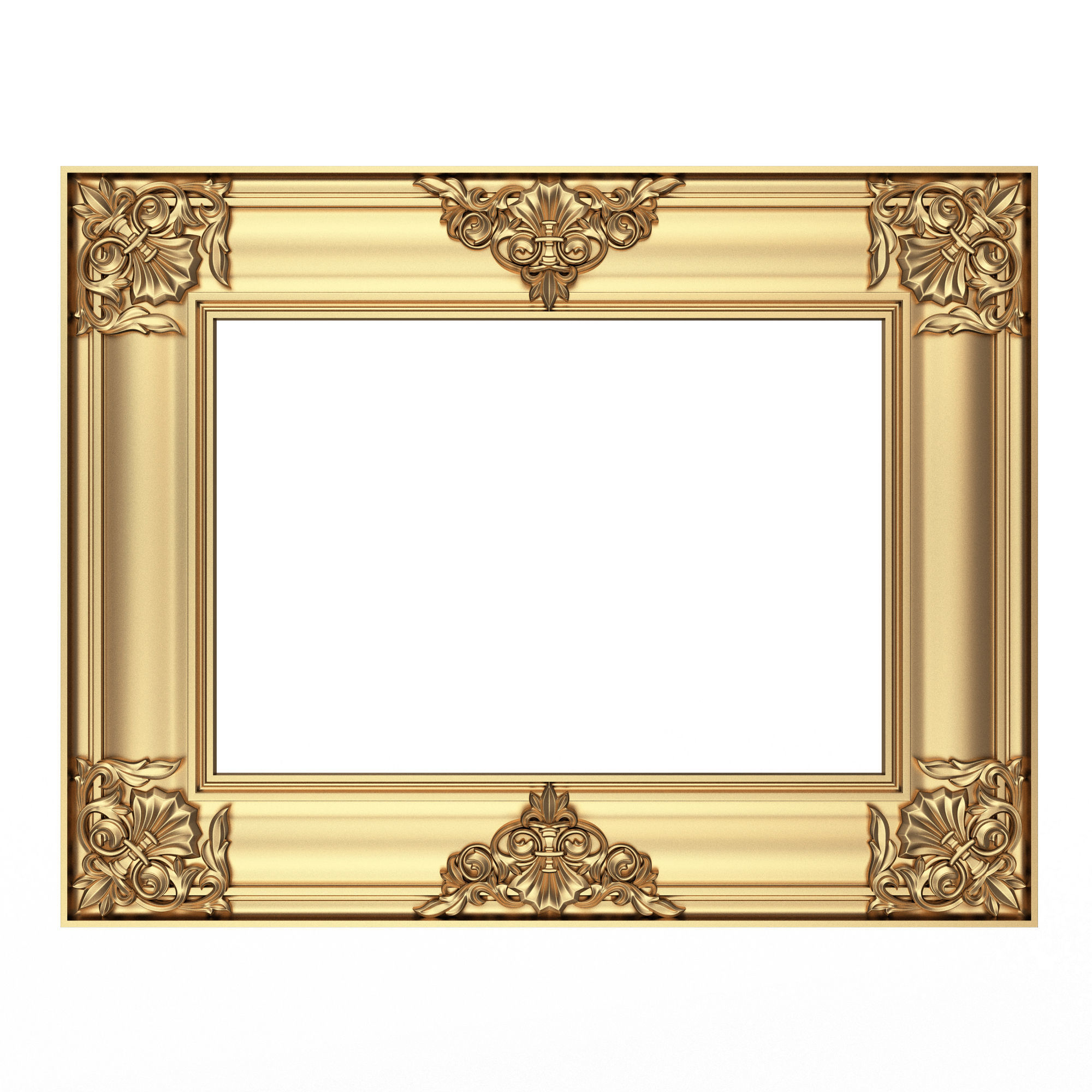 Classic Frame and Mirror Collection 05 Low-poly 3D model_27