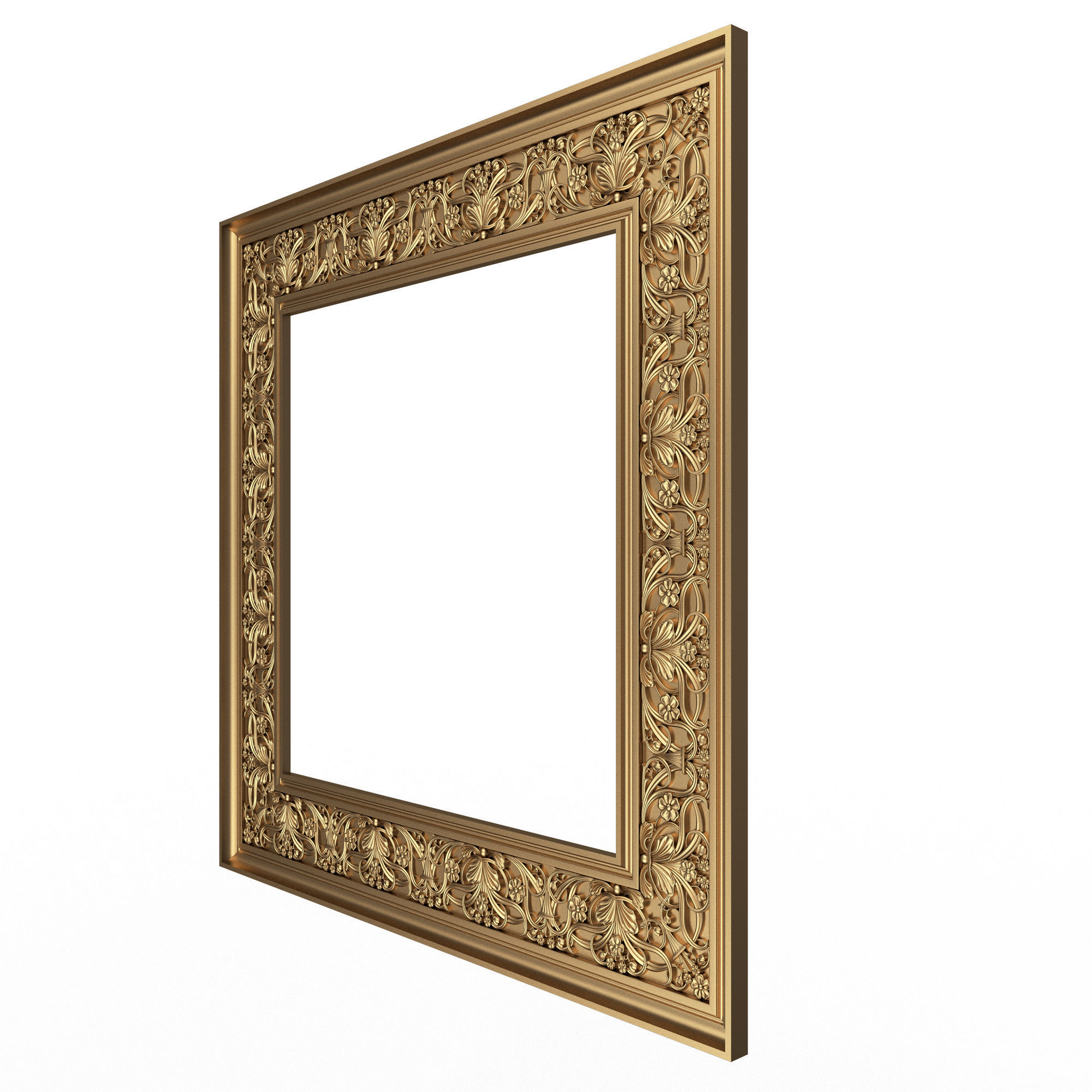 Classic Frame and Mirror Collection 05 Low-poly 3D model_7