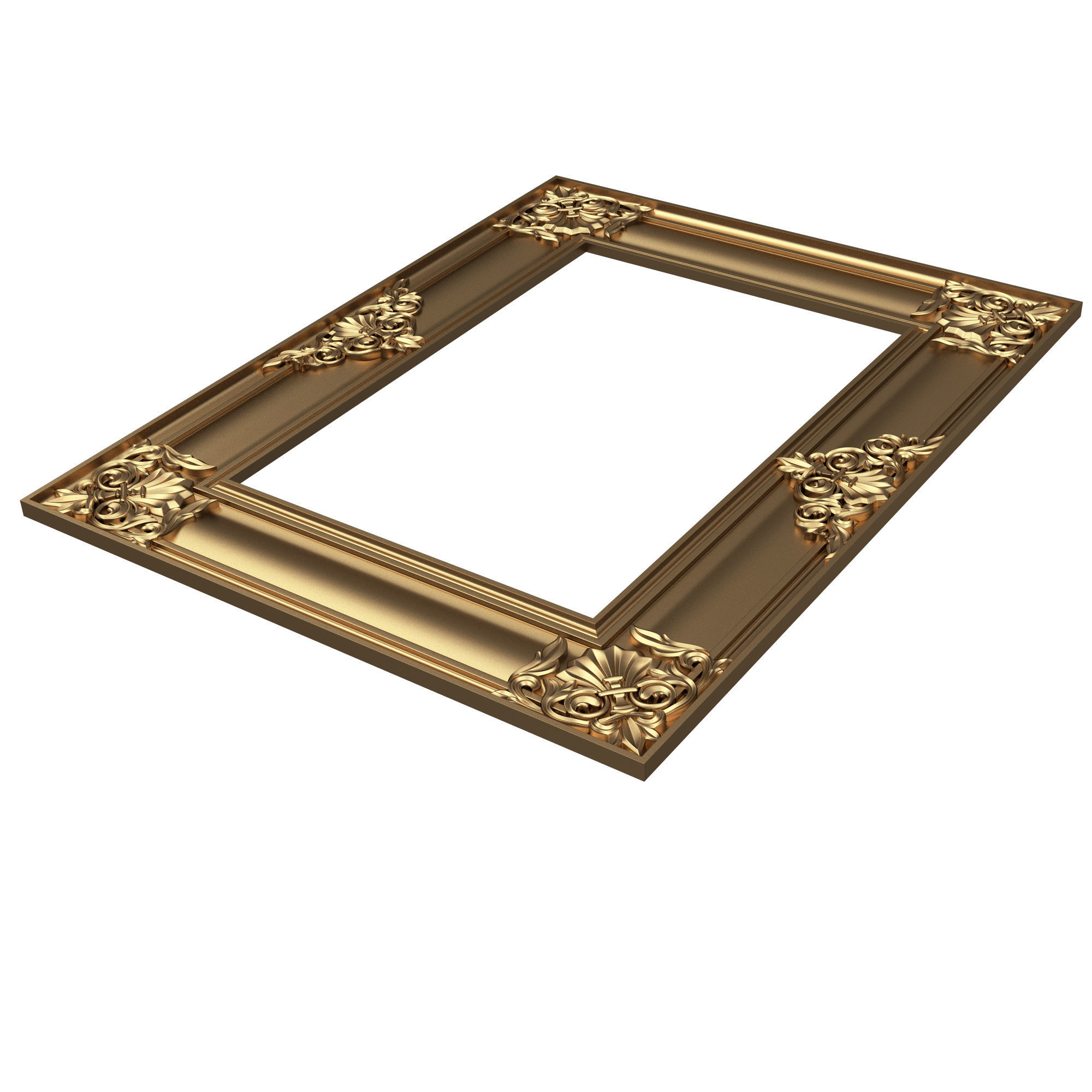 Classic Frame and Mirror Collection 05 Low-poly 3D model_5
