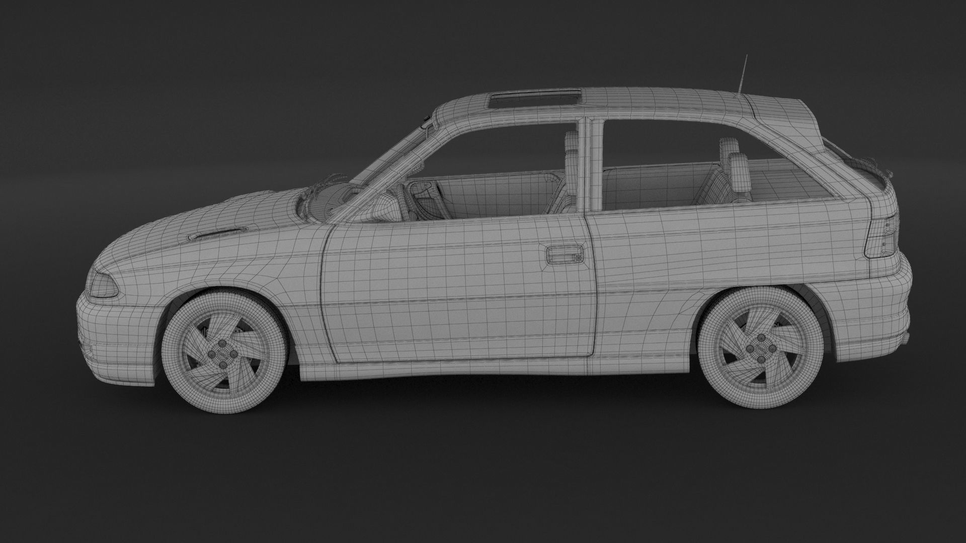 Opel Astra GSI 3D model_9