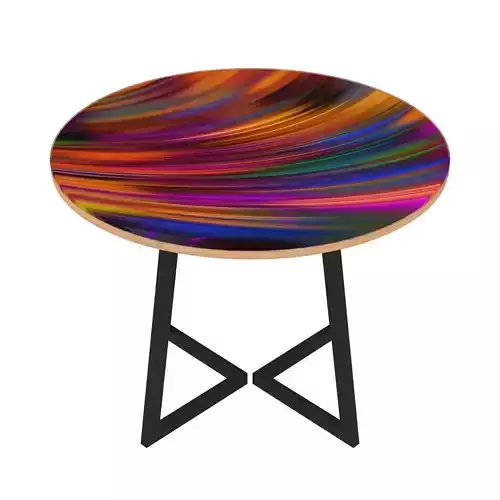 Round table in loft style hi tech