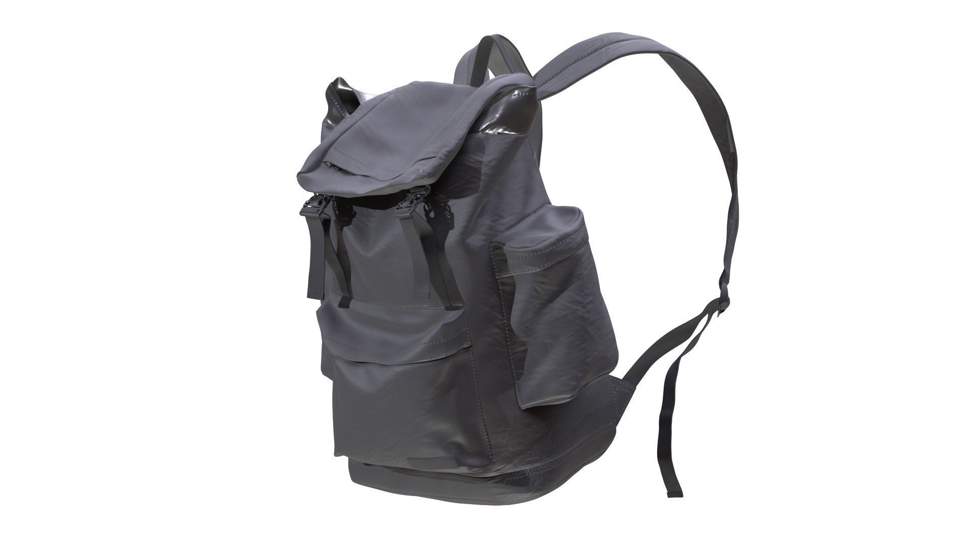 Backpack Low-poly 3D model_2
