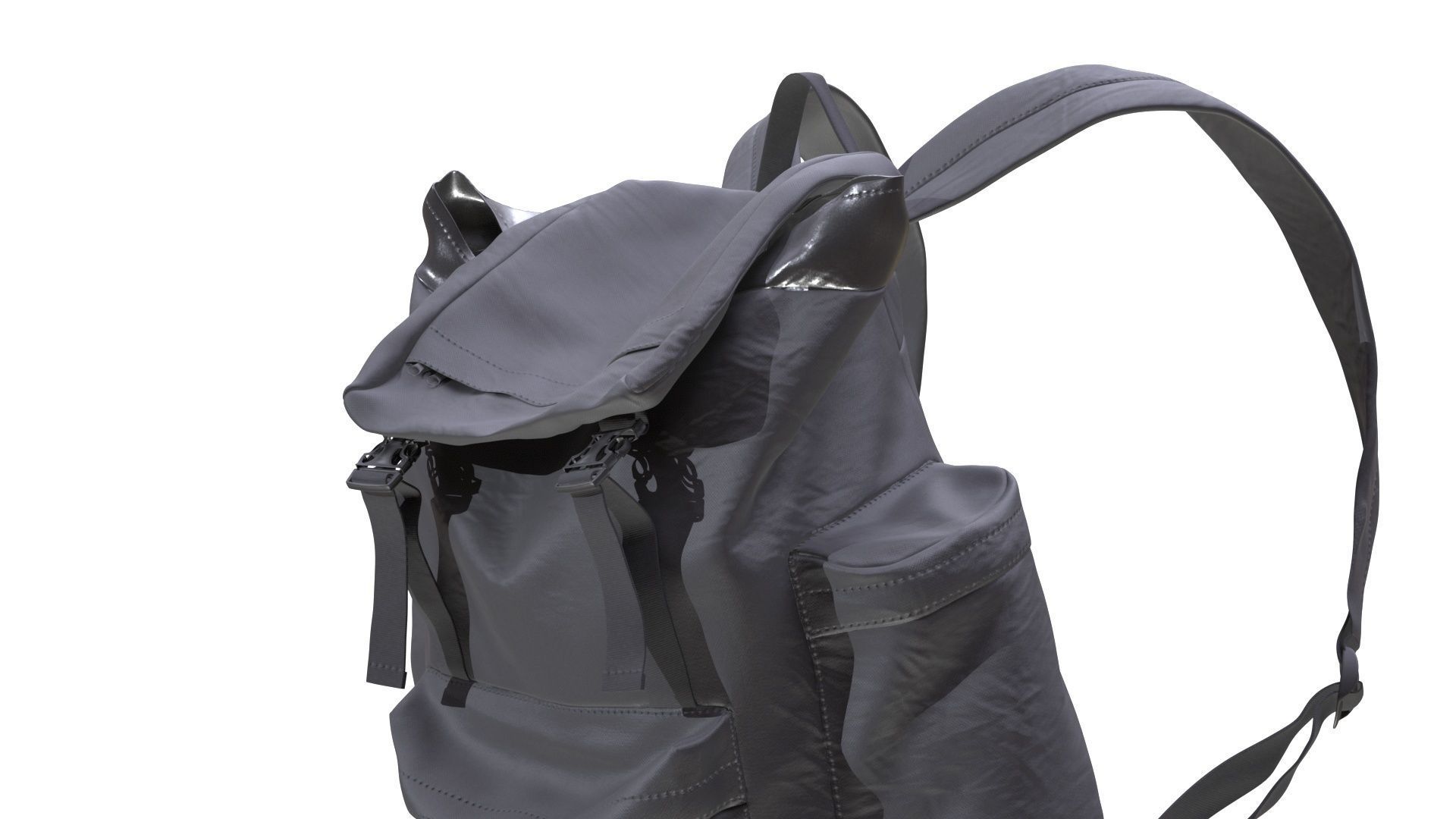 Backpack Low-poly 3D model_10