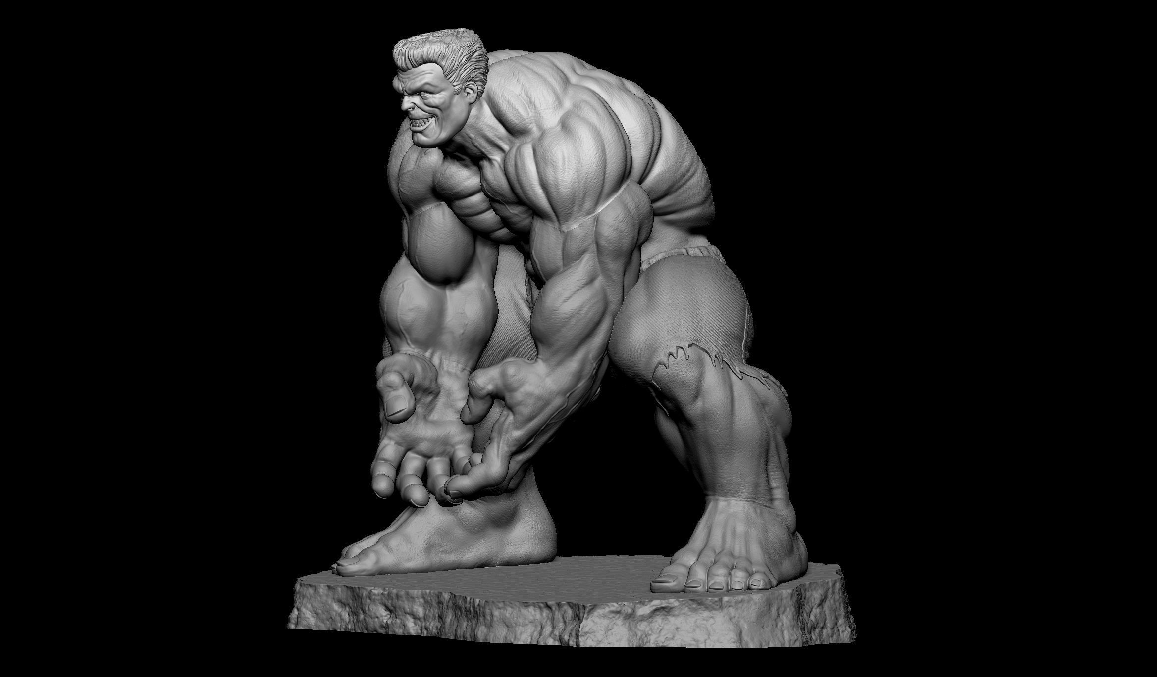 Red Hulk 3D print model_11