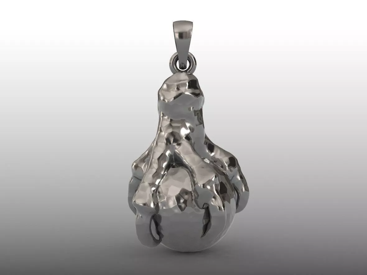 large abstract eagle claw ball pendant 3D print model