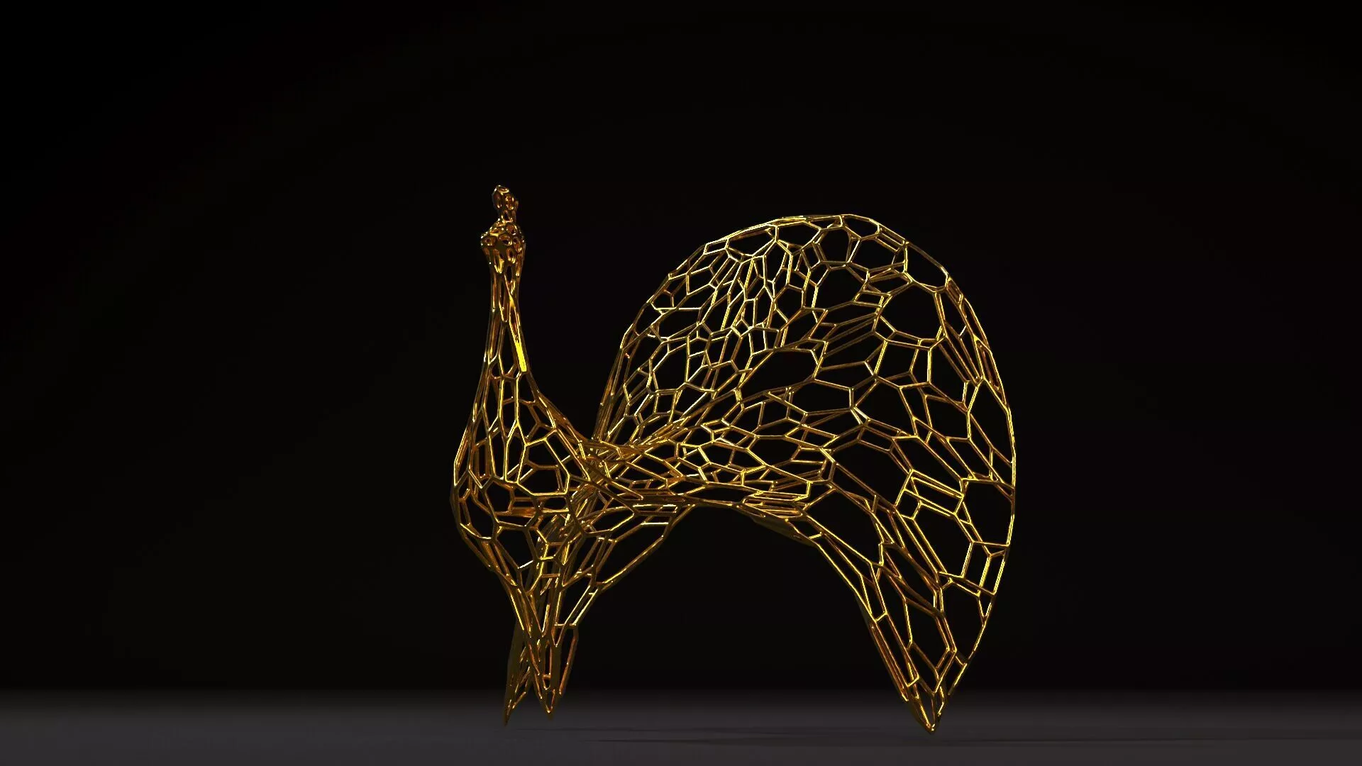 Decorative figurine peacock 3D print model