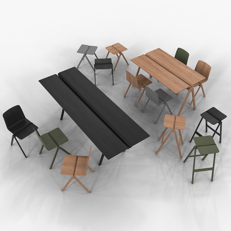 Copenhagen Collection by Ronan and Evan Bouroullec for Hay 3D model_4